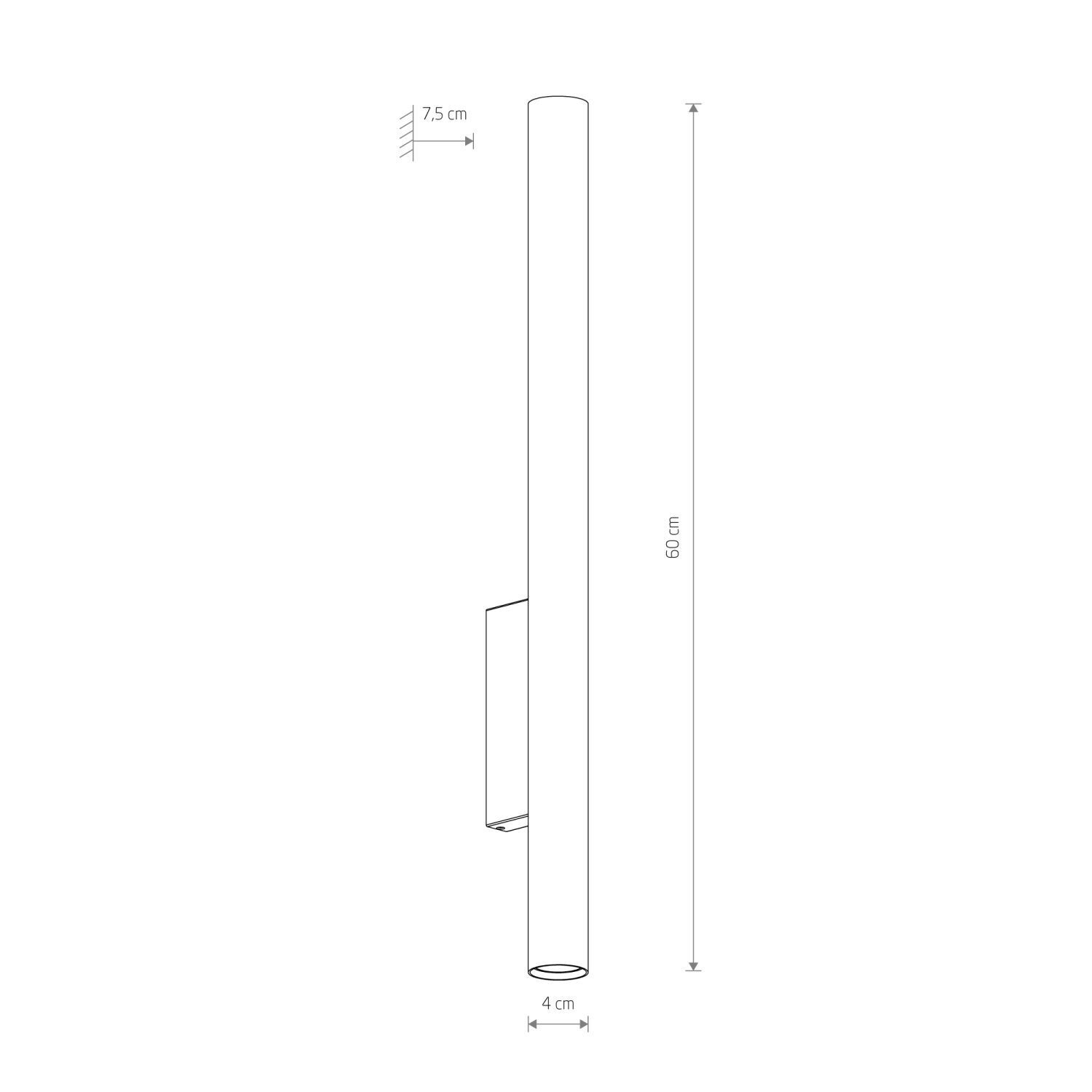 Wandlampe 2-flammig GU10 R35 60 cm hoch Up Down Weiß Metall Modern