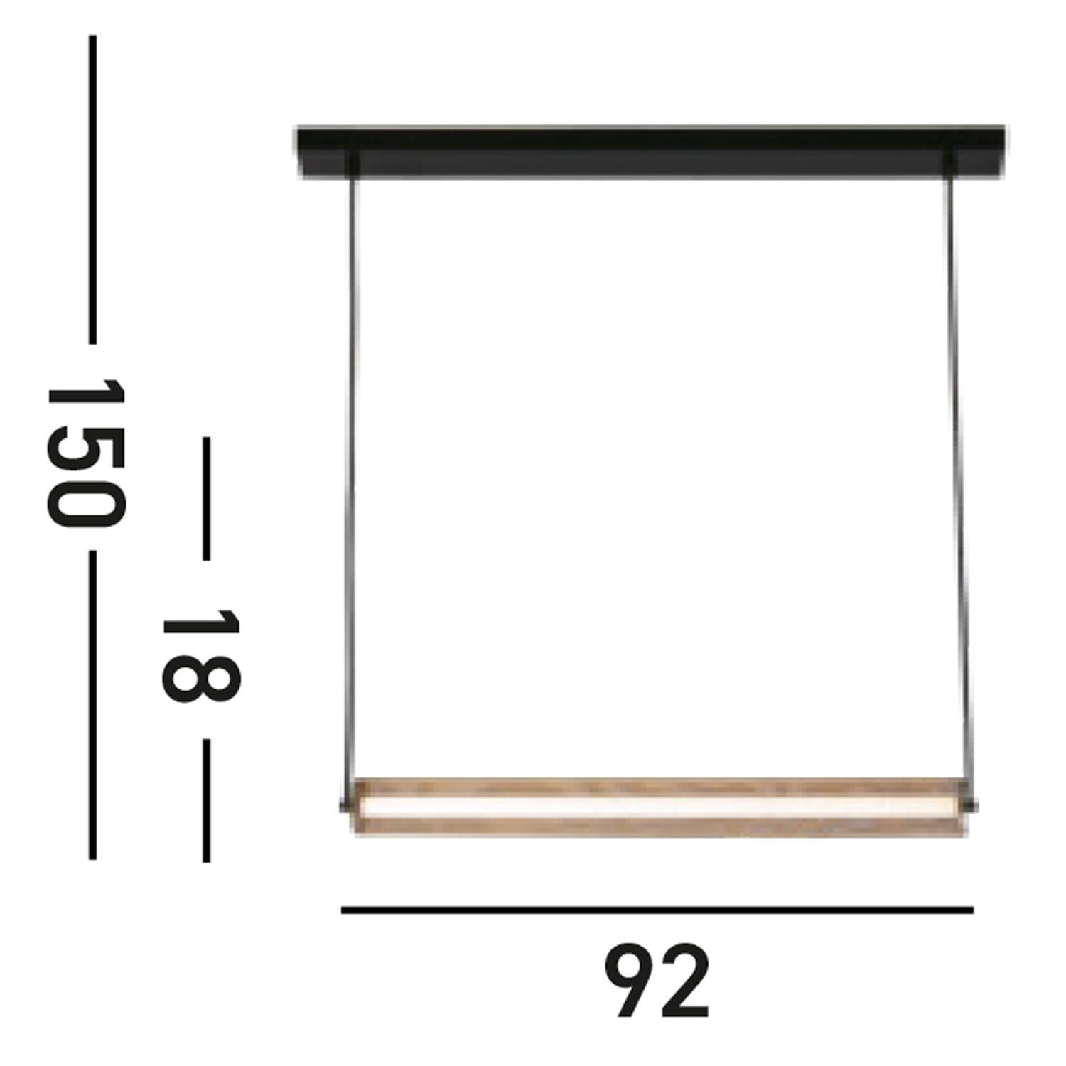 LED Pendelleuchte in Gold Schwarz Metall 26 W 92 cm