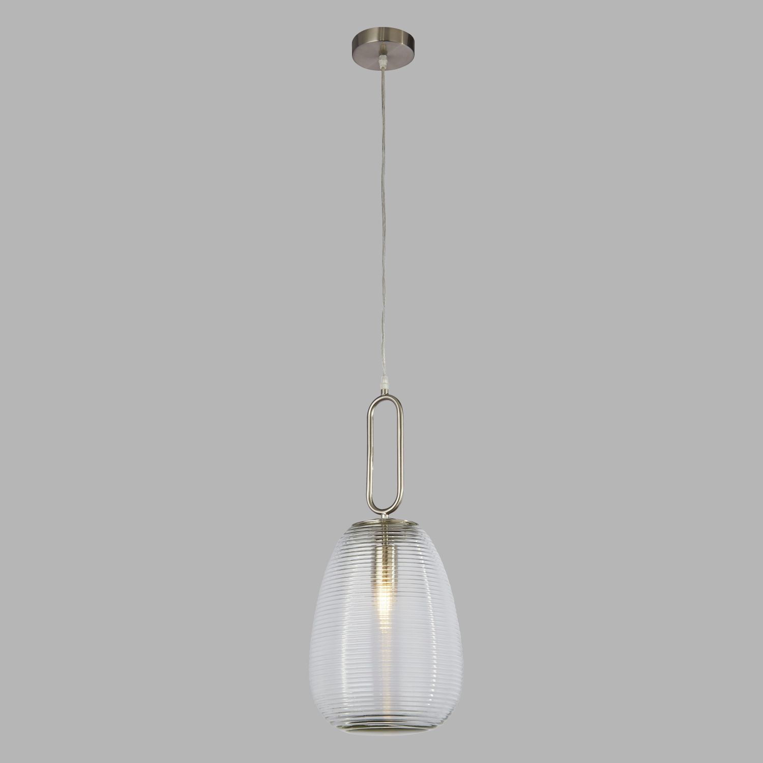 Pendelleuchte Glas Metall Ø 24 cm H: 1,3 m verstellbar E27