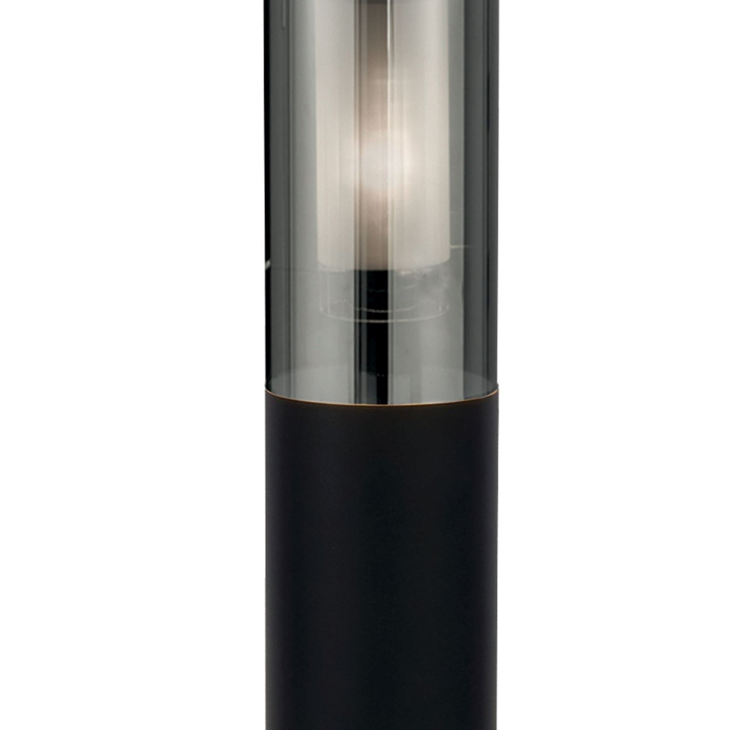 Pollerleuchte Edelstahl IP44 E27 45 cm Schwarz Rauchgrau