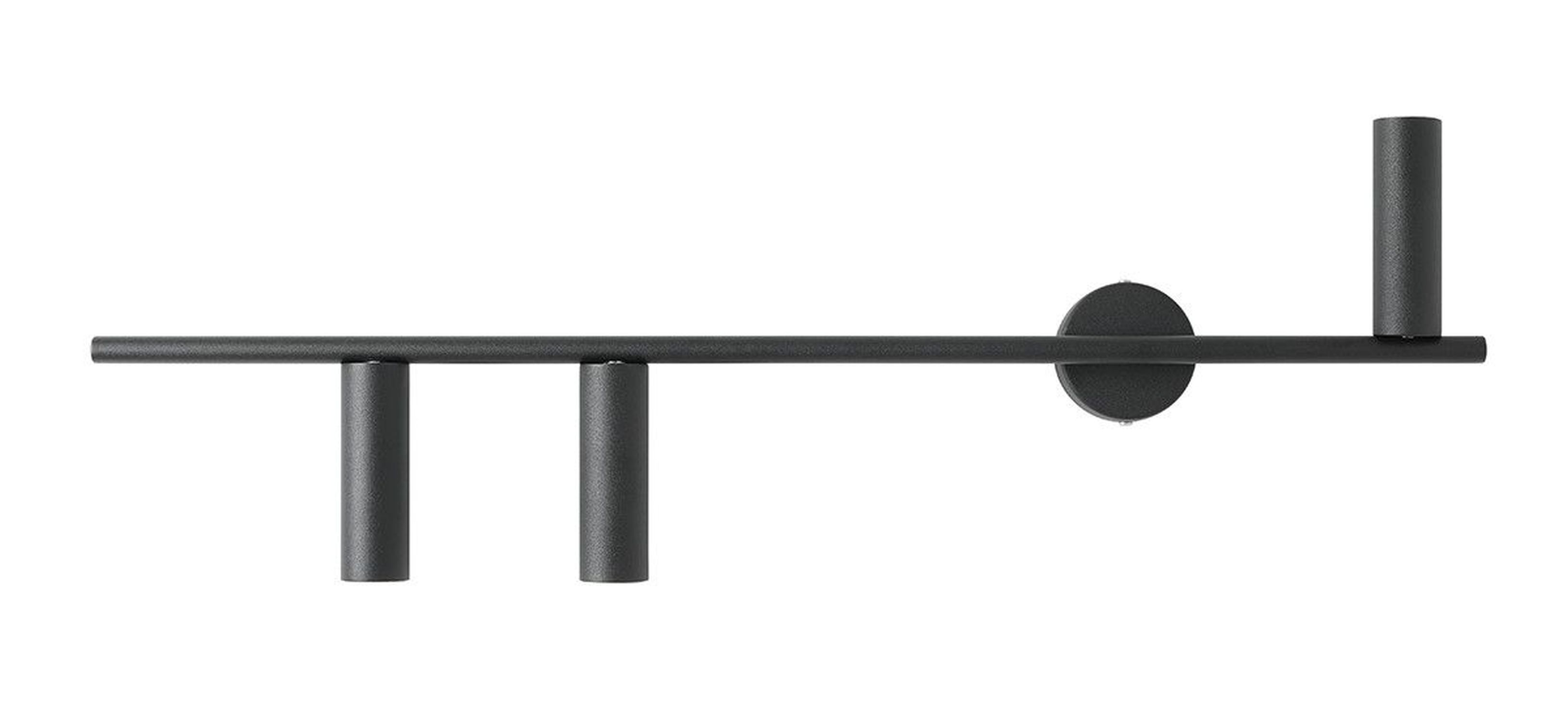 Wandlampe 3-flammig GU10 Metall Schwarz H:26 cm Retro