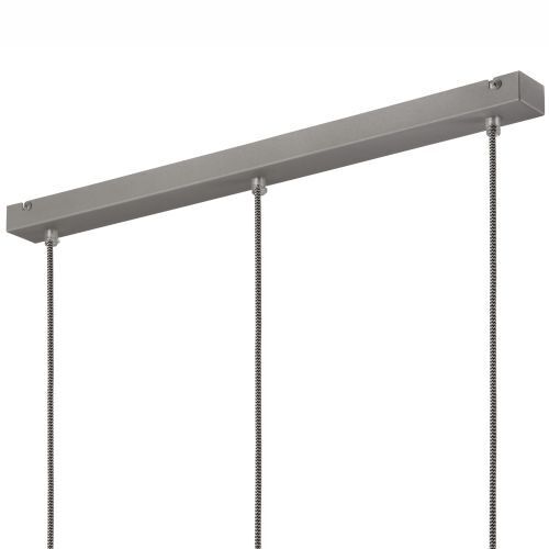 Pendelleuchte Silber Metall 3-flmg Retro Esstisch