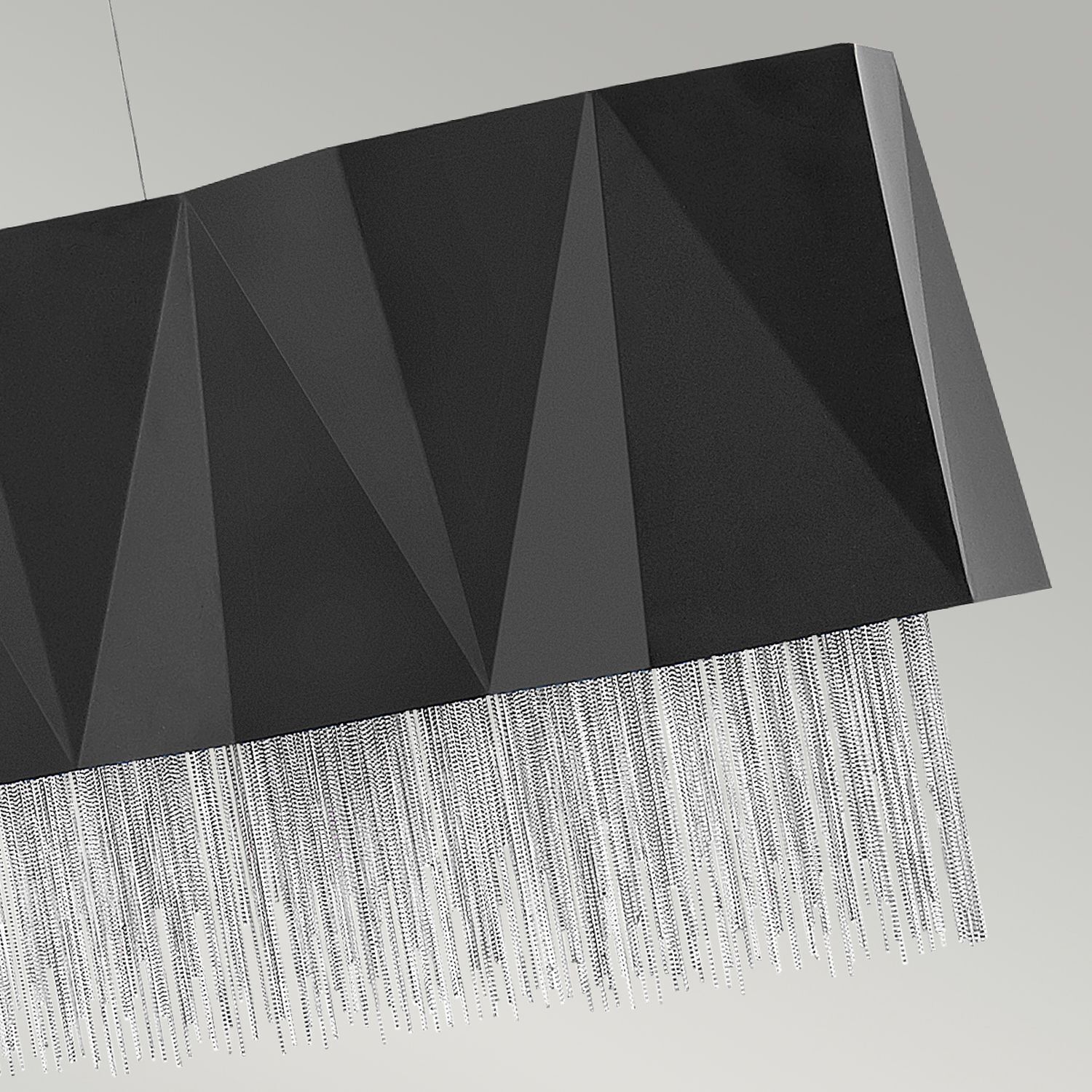 Hängelampe Metall Schwarz Silber Modern Design