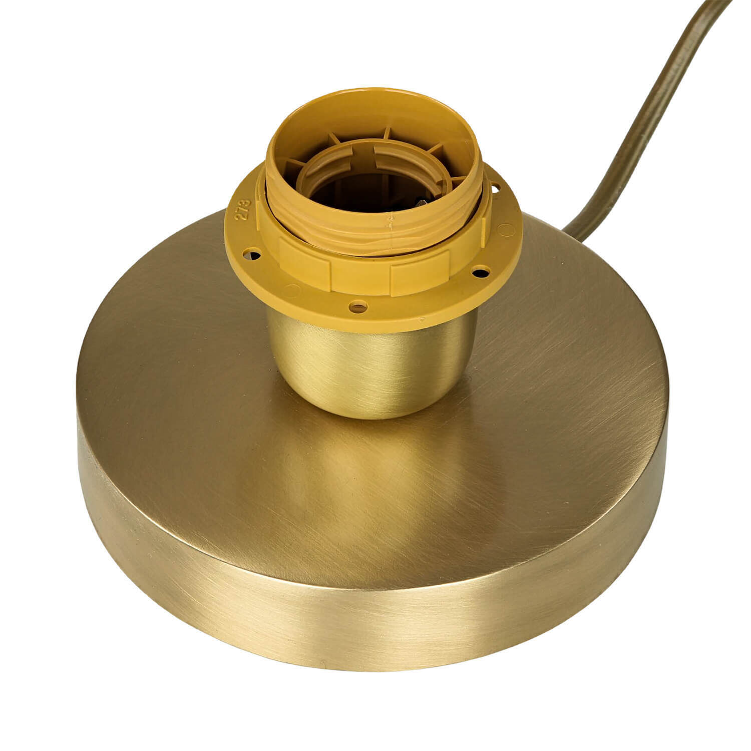 Tischleuchte Glasschirm Messingsockel elegant TALIS Bronze, Band