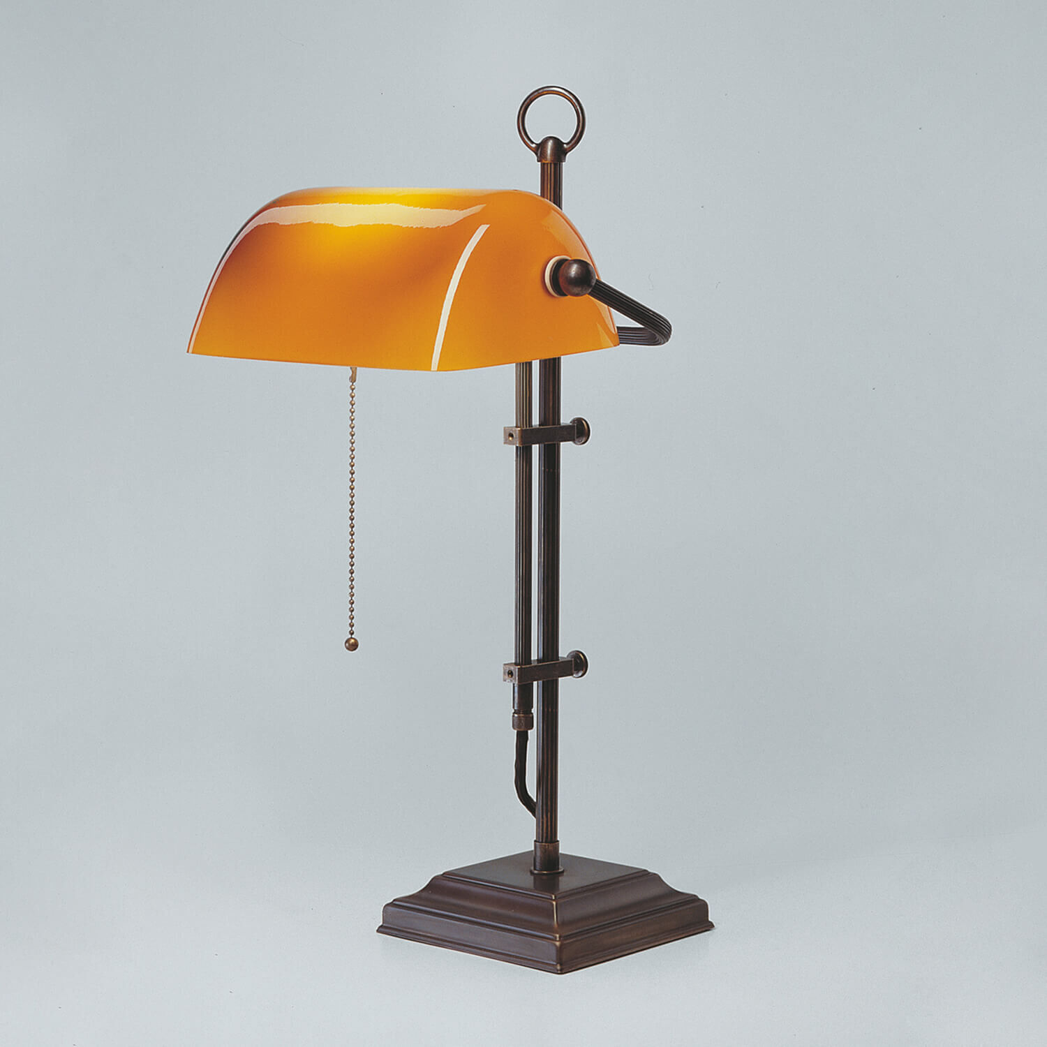 Verstellbare Jugendstil Bankerlampe Antik