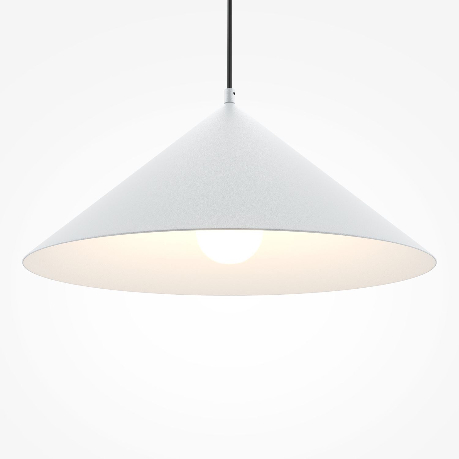 Hängelampe Metall rund Ø 35 cm H: max. 318 cm Weiß E27