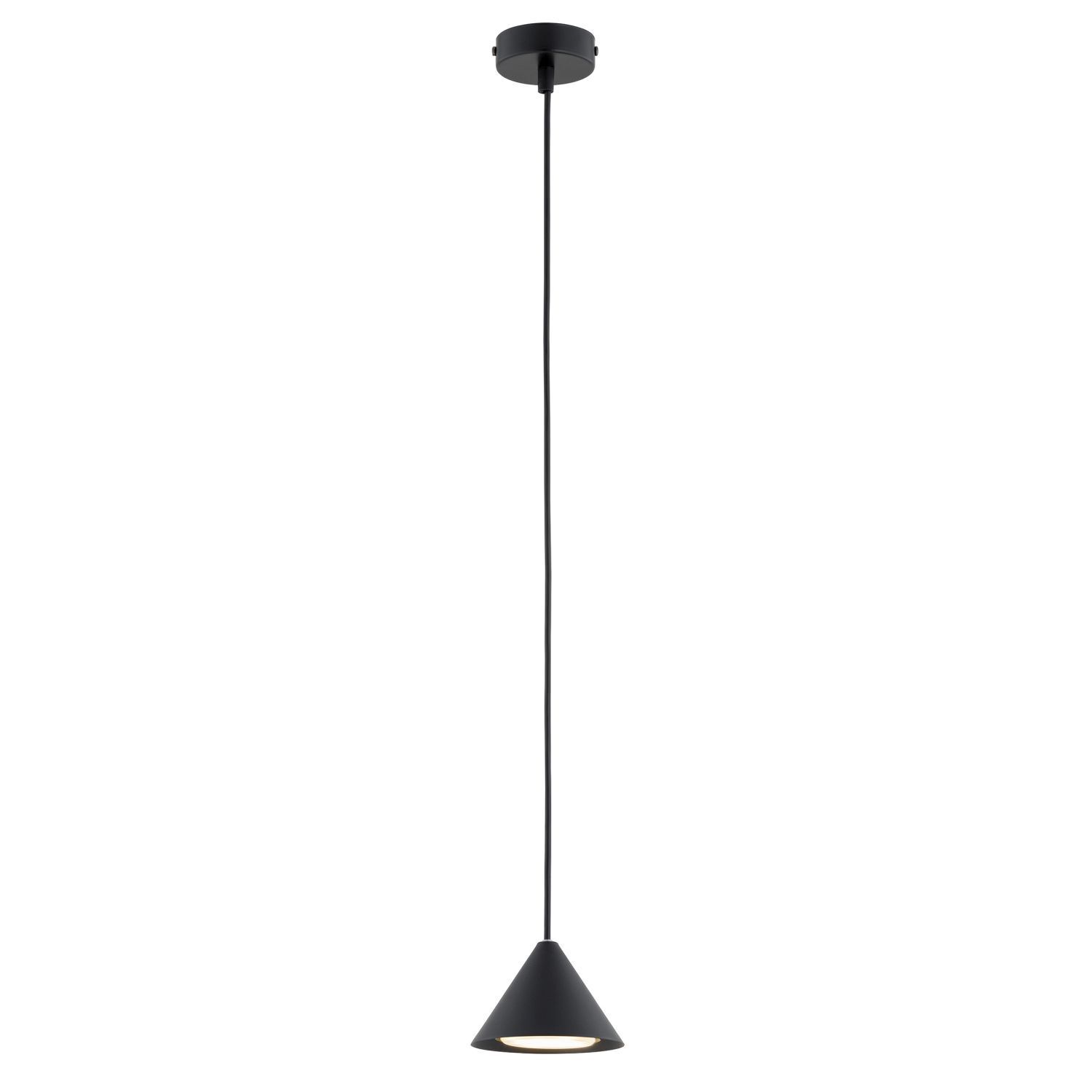 Hängeleuchte Schwarz Ø 12 cm schmal GX53 Metall MIRA
