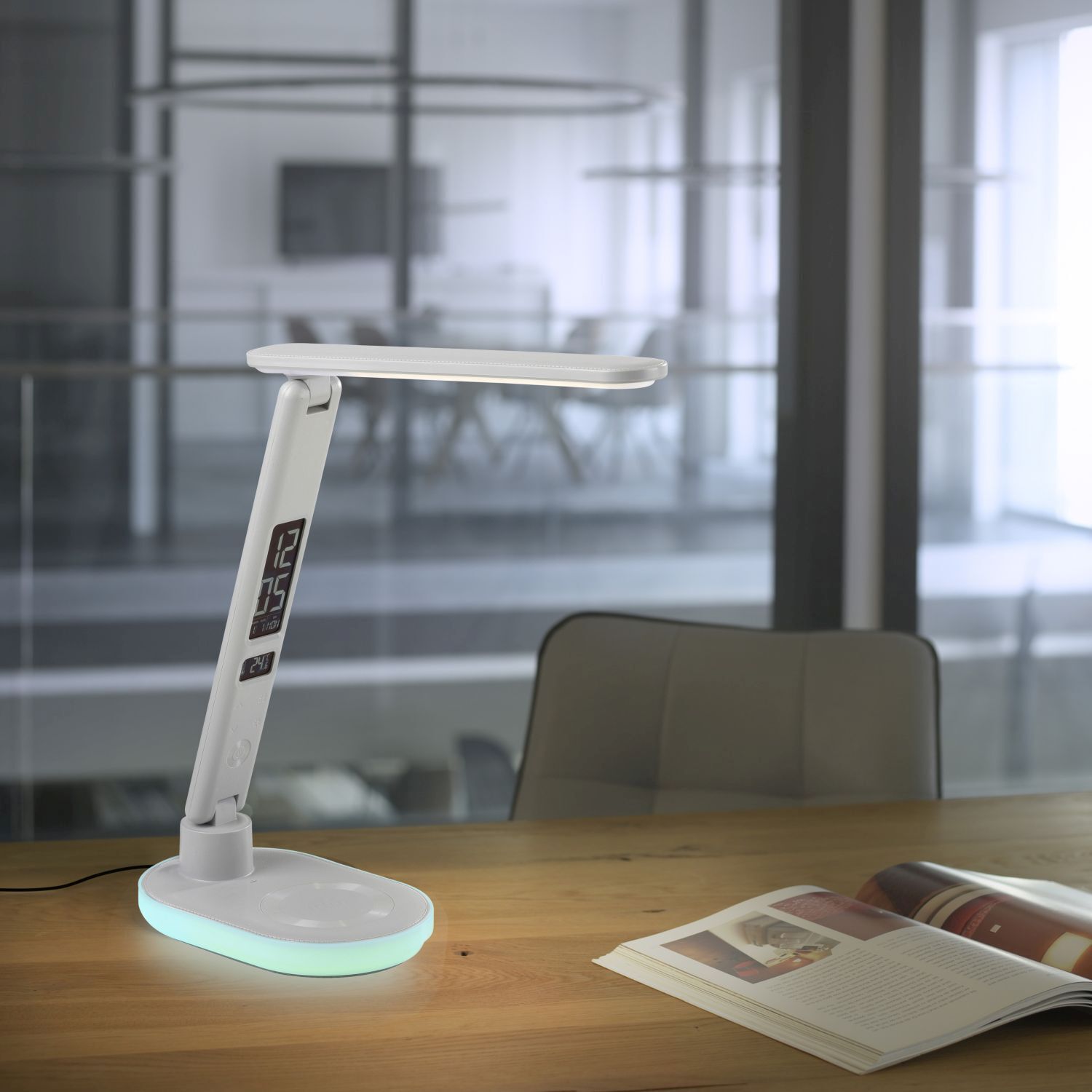 LED SchreibTischlampe Display Dimmer Ladefunktion 54 cm Lampe, Mobiliar, Tabelle, Schreibtisch