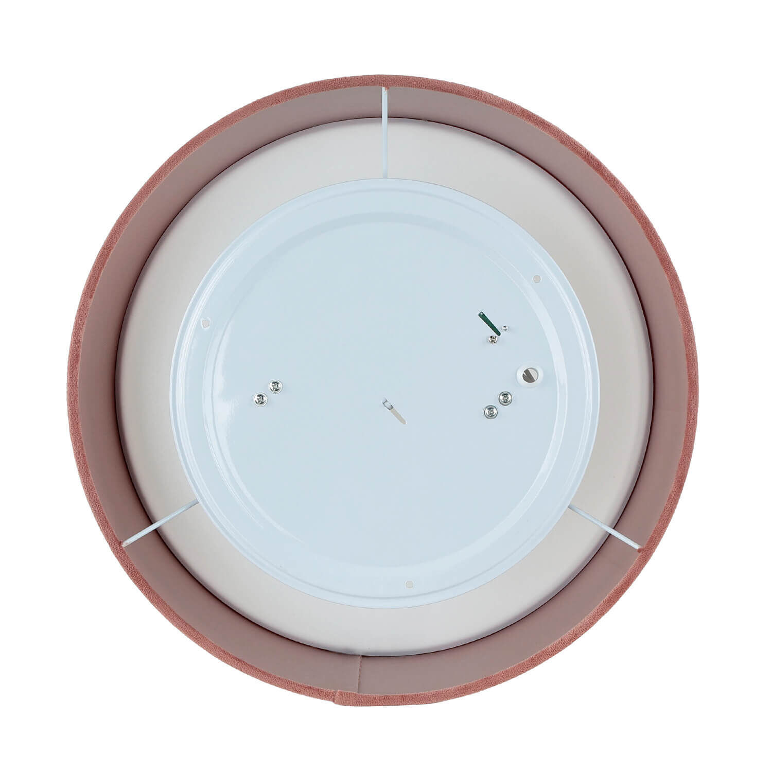 Deckenlampe Stoff Samt rund Ø 38 cm H: 10 cm Rosa 2x E27 Mahlzeit, Porzellan, Töpferei, Gericht, Teller