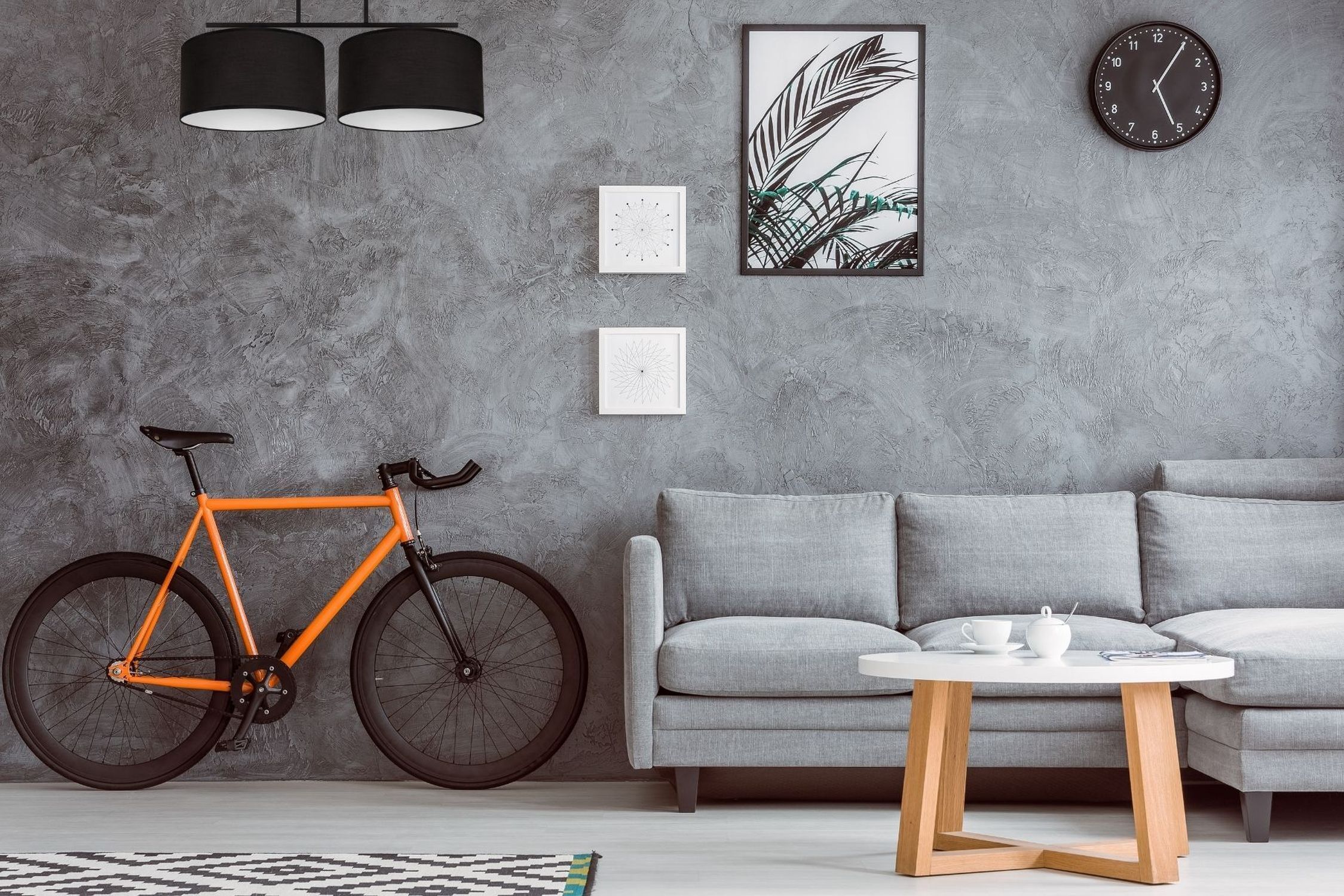 Fahrrad, Orange, Einzelrad, Stadtdesign, Wohnzimmer