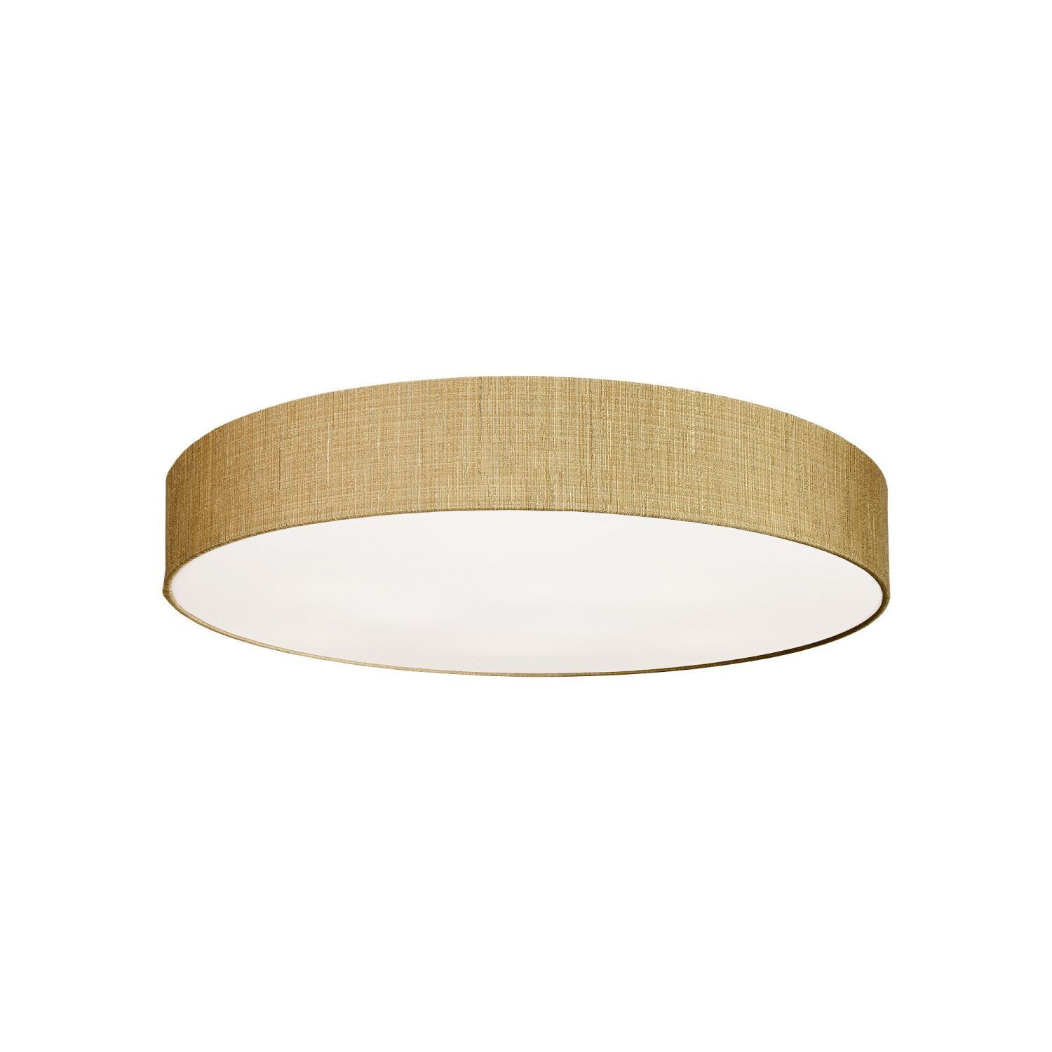 Deckenleuchte Gold Papier 7-flmg SELINA Flur Lampe Deckenleuchte, Rund, Schirm aus Stoff, Beige, Flachleuchte
