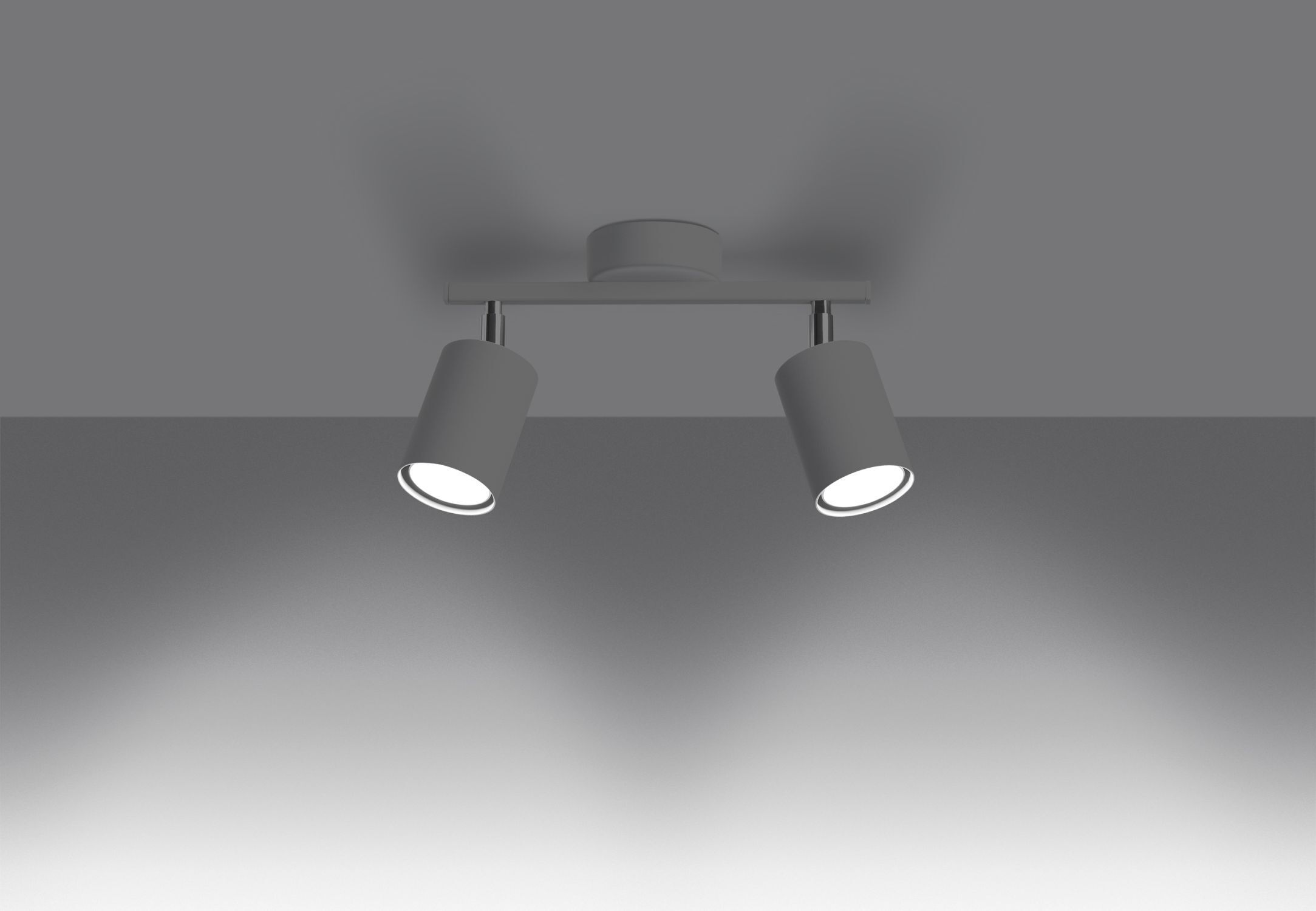Spot Strahler Weiß Metall länglich 2-flammig 26 cm GU10