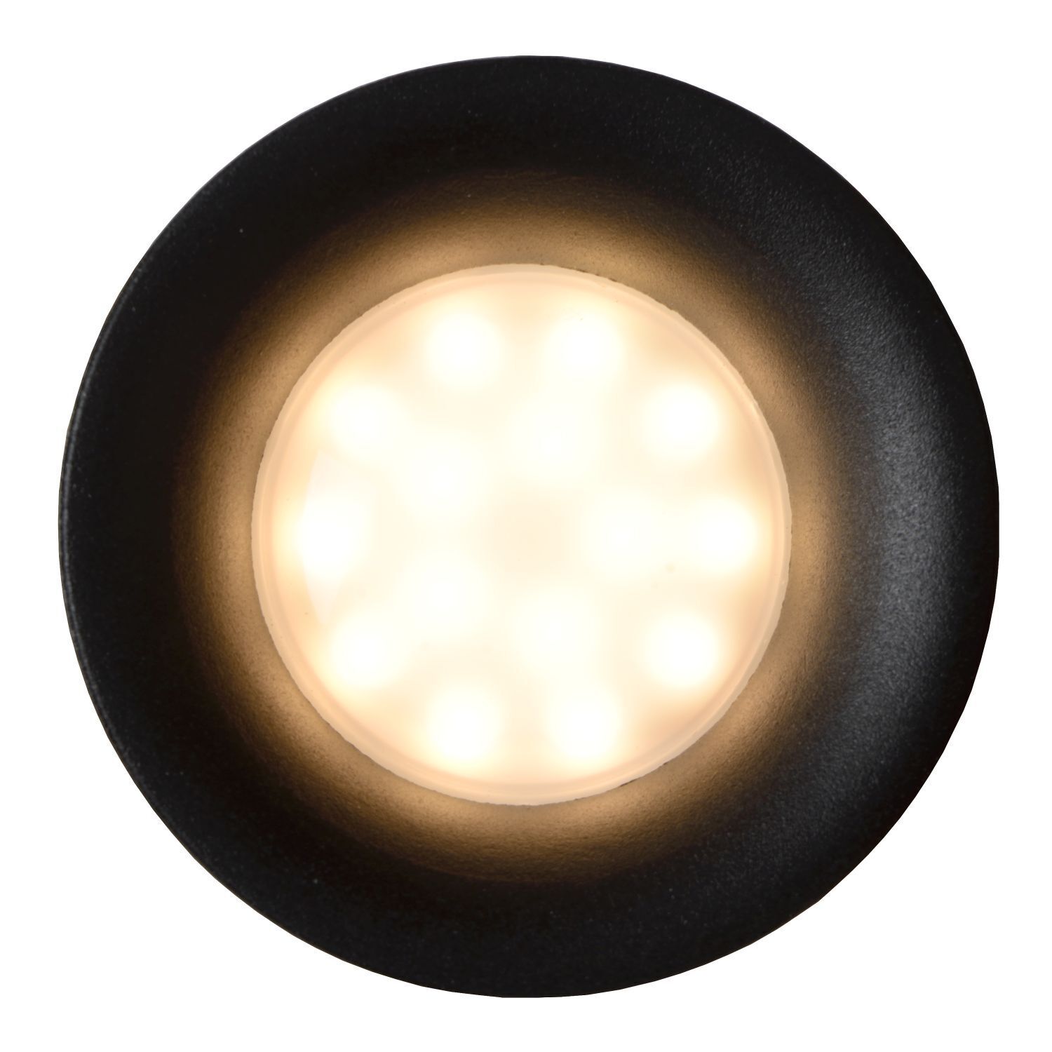 Einbaulampe Aluminium Schwarz GU10 B:8 cm modern Beleuchtung, Deckenleuchte, Lampe, Teller