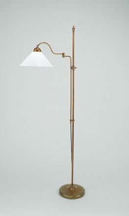 Blendarme Stehleuchte Berliner Messing Glas E27 160 cm