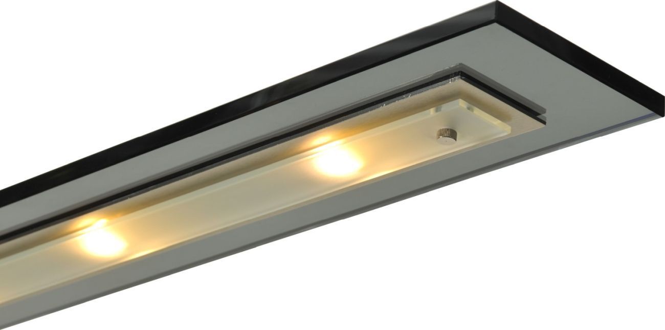 Dimmbare LED Pendelleuchte Schwarz mit Glasschirm