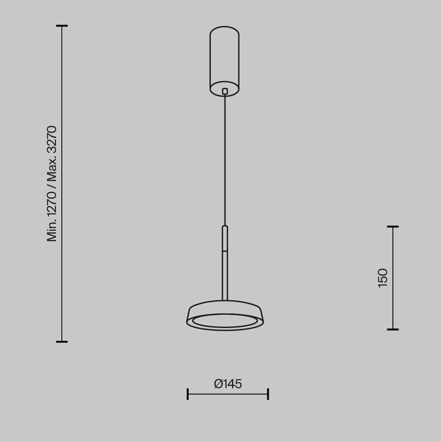 Pendelleuchte LED Aluminium rund Ø 15,3 cm 800 lm ISA