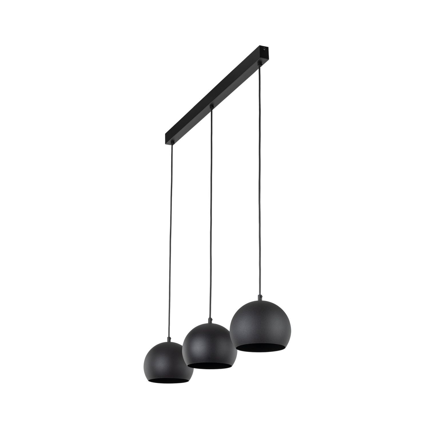Pendelleuchte Schwarz 3-flammig E27 L: 81 cm höhenverstellbar Lampe