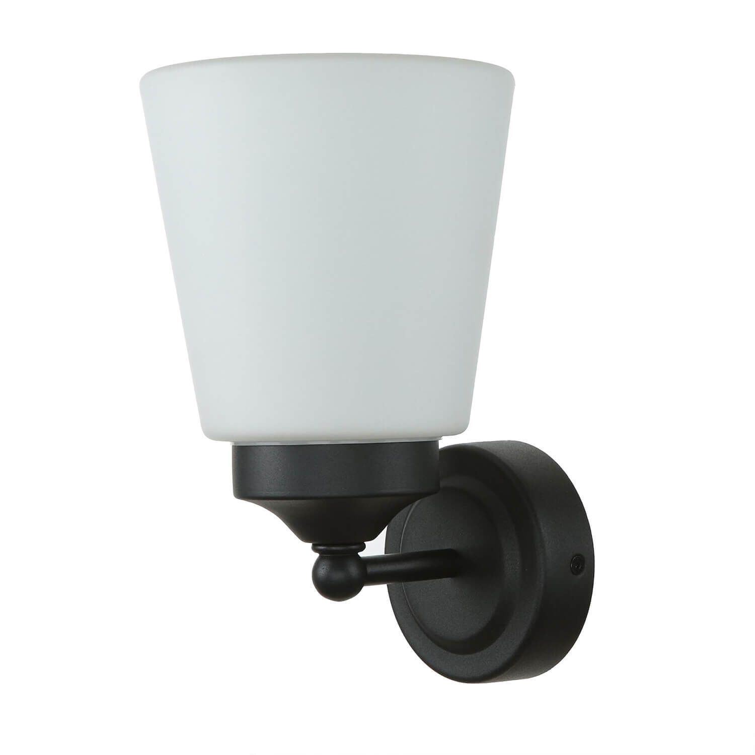 Wandleuchte Badezimmer Weiß Schwarz Metall IP44 Lampe, Leuchte