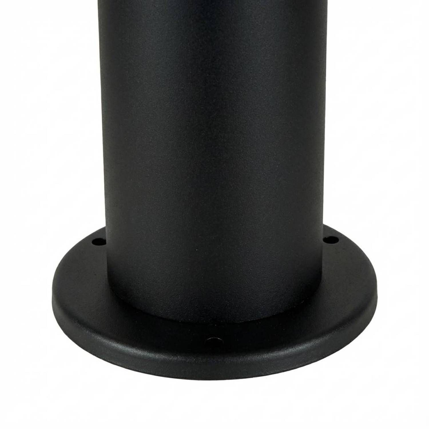 schwarz, metall, stütze, bodenplatte, rohr