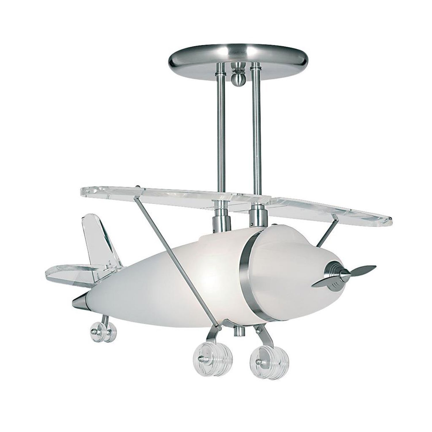 Deckenlampe Kinderzimmer Flugzeug E27 Metall Glas