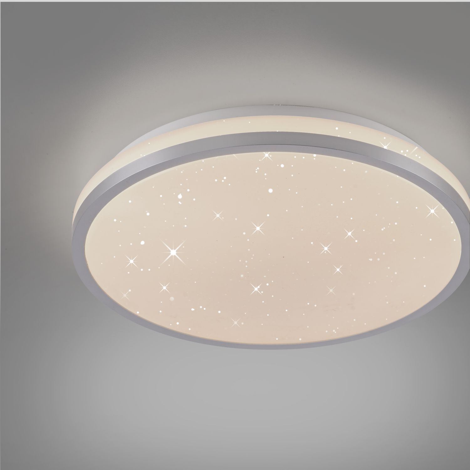 LED Deckenleuchte Sternenhimmel Silber 1380 lm dimmbar