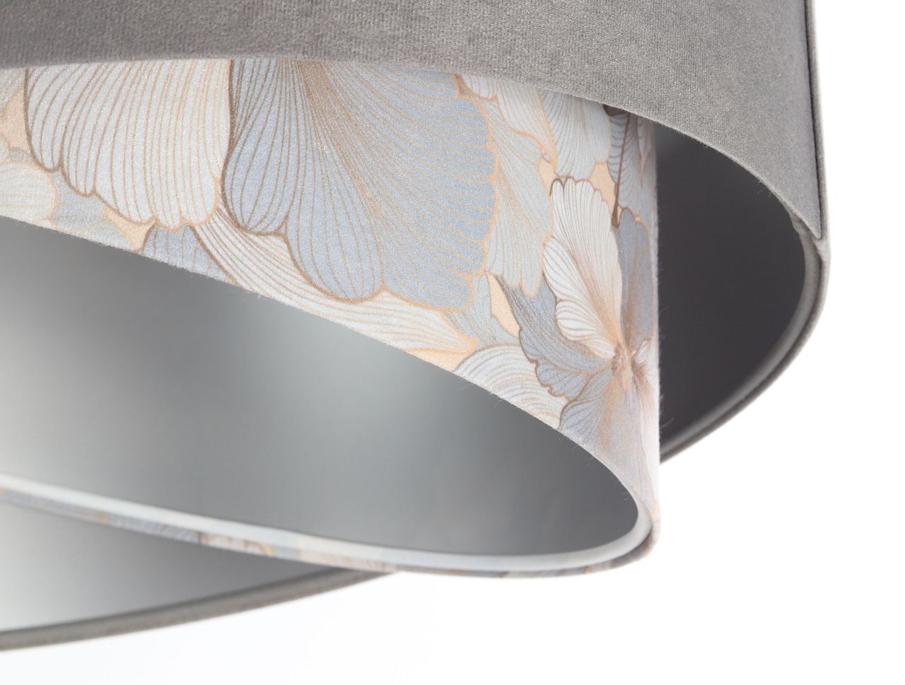 Pendelleuchte rund D: 50 cm Stoff Velours Optik KARIM