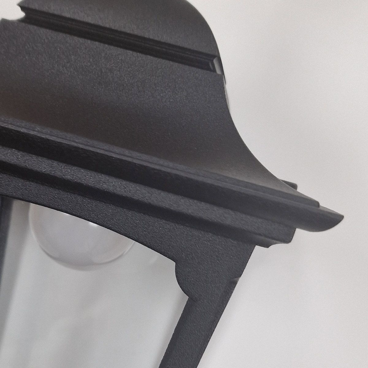 Außenlampe Schwarz IP44 E27 Glas Aluminium Rustikal