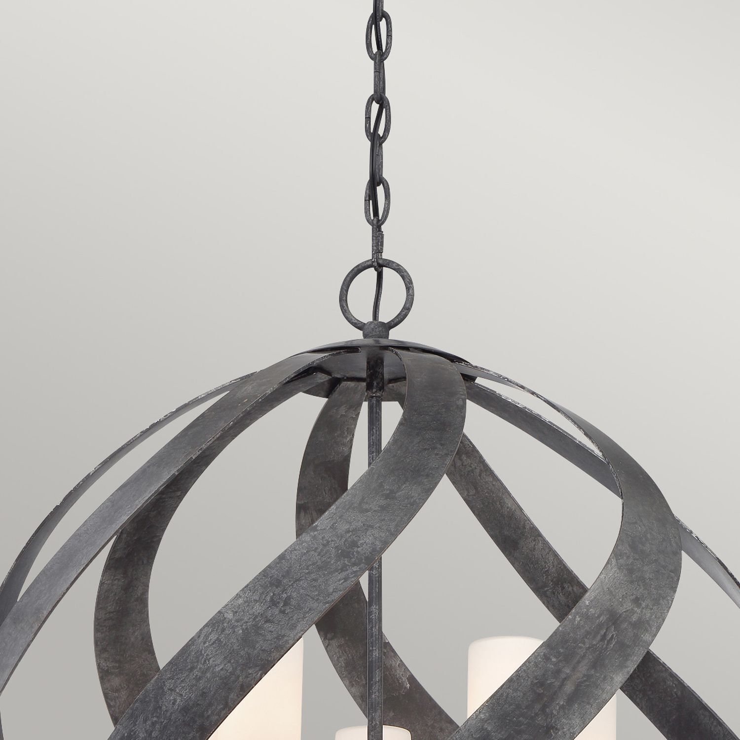 Außenlampe hängend Ø 66 cm groß höhenverstellbar IP44 E14