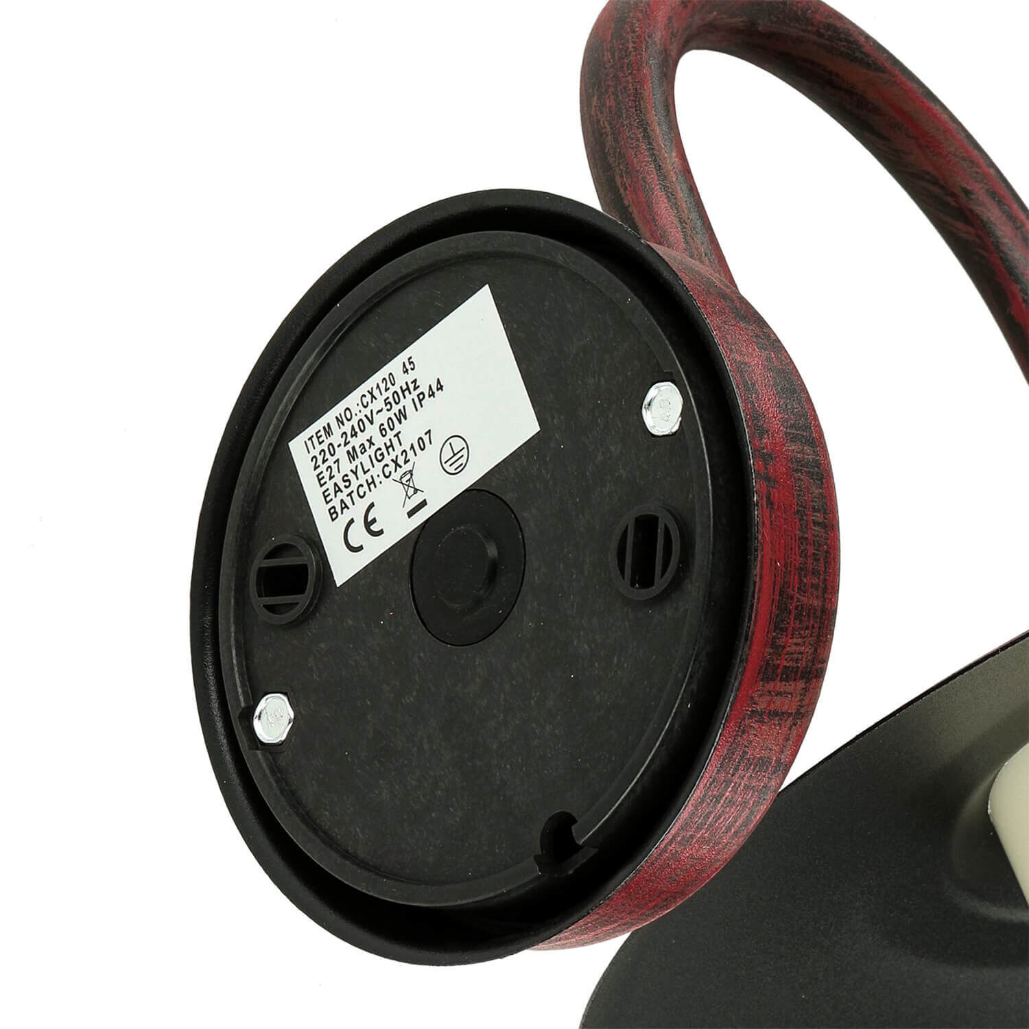 Wandlampe für Außen Schwarz Rot Antik E27 GÖTEBORG Adapter, Elektronik