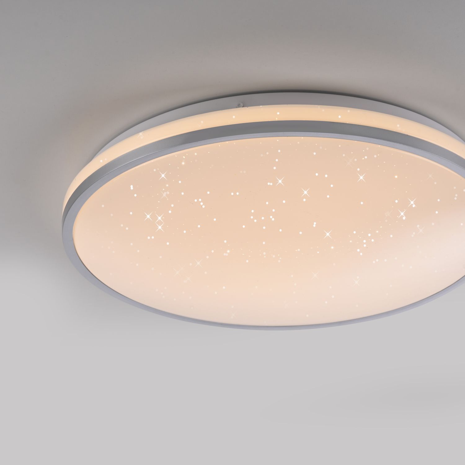 LED Deckenlampe Nachthimmel Silber Ø38 cm 20 W dimmbar