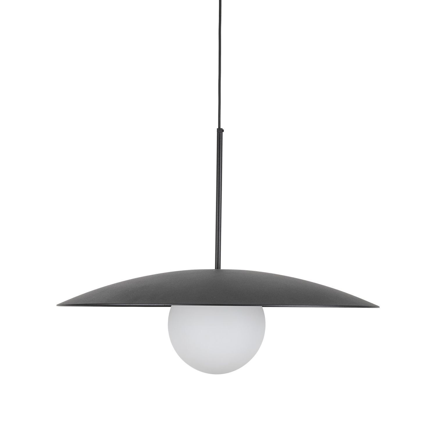 Blendarme Pendelleuchte Schwarz Metall Glas E27 Ø65 cm