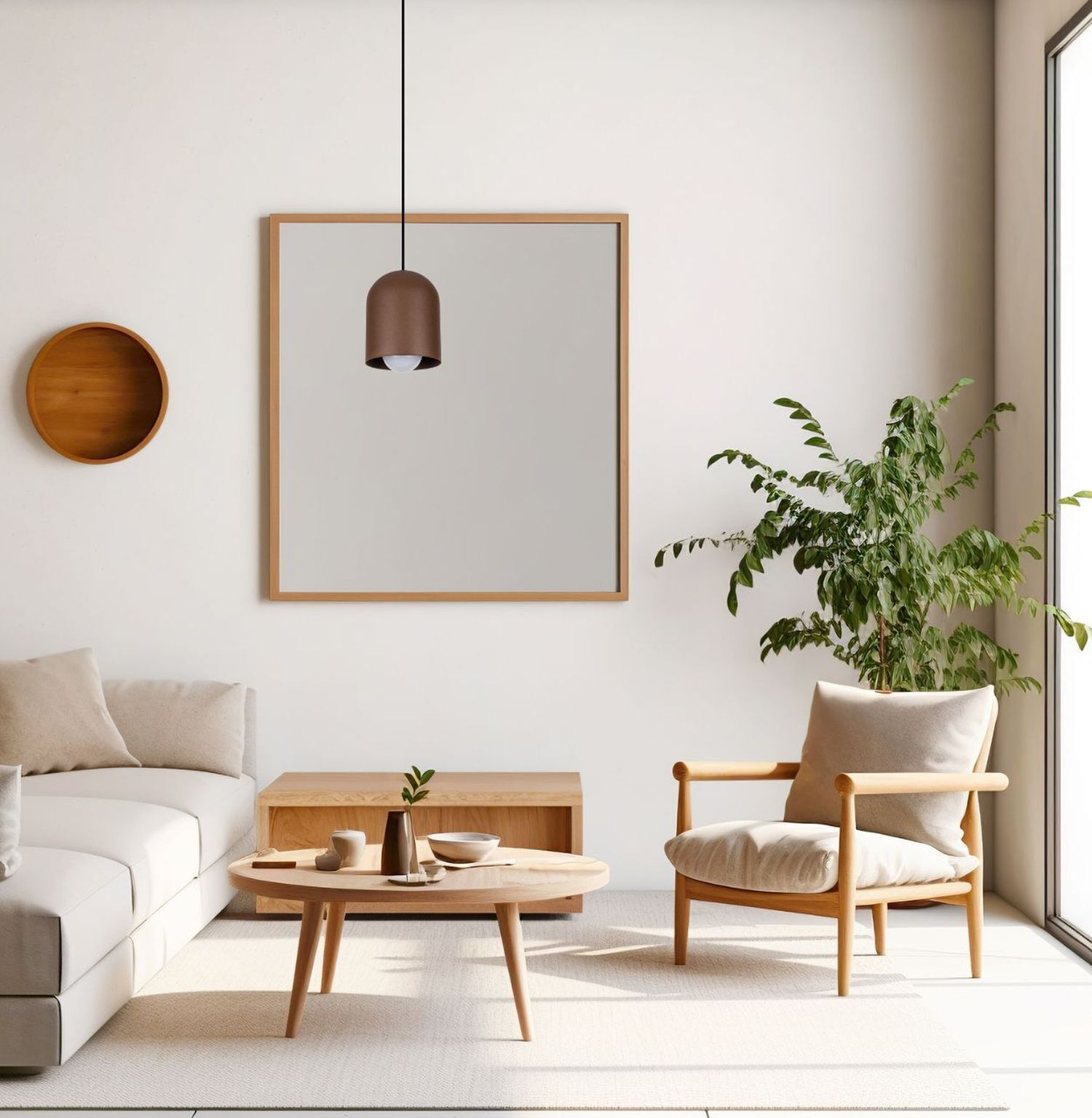 sofa, wohnzimmer, pflanze, Minimalismus, lampe