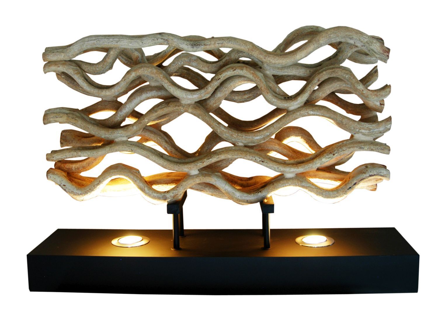 Lampe, Tischlampe, Reptil, Schlange, Holz