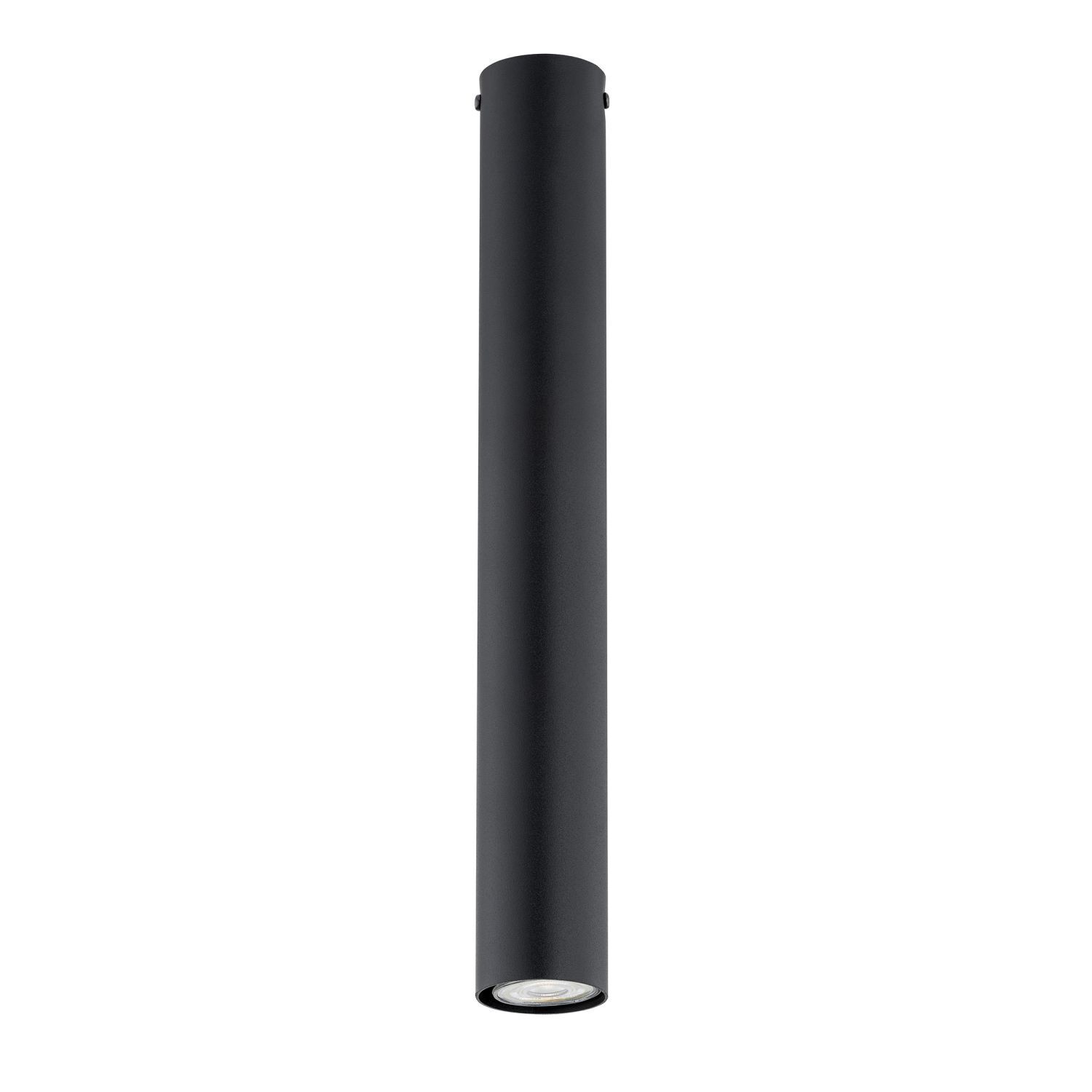 Aufputz Deckenlampe Metall H: 45 cm D: 6 cm Schwarz GU10