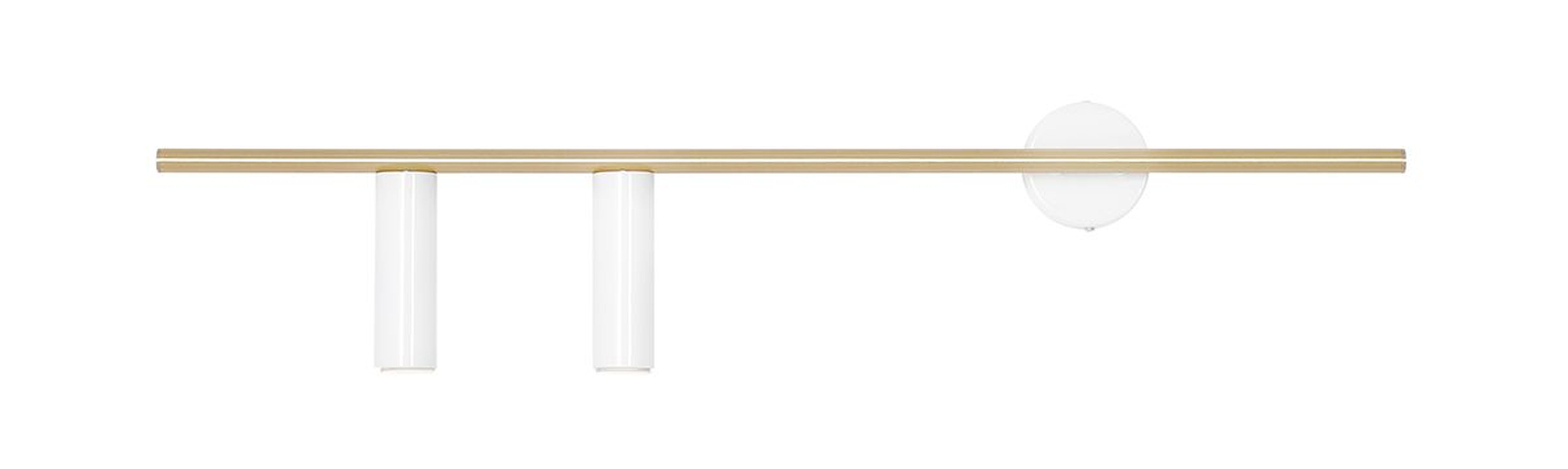 Stilvolle Wandlampe Metall in Messing Weiß Zylinder GU10