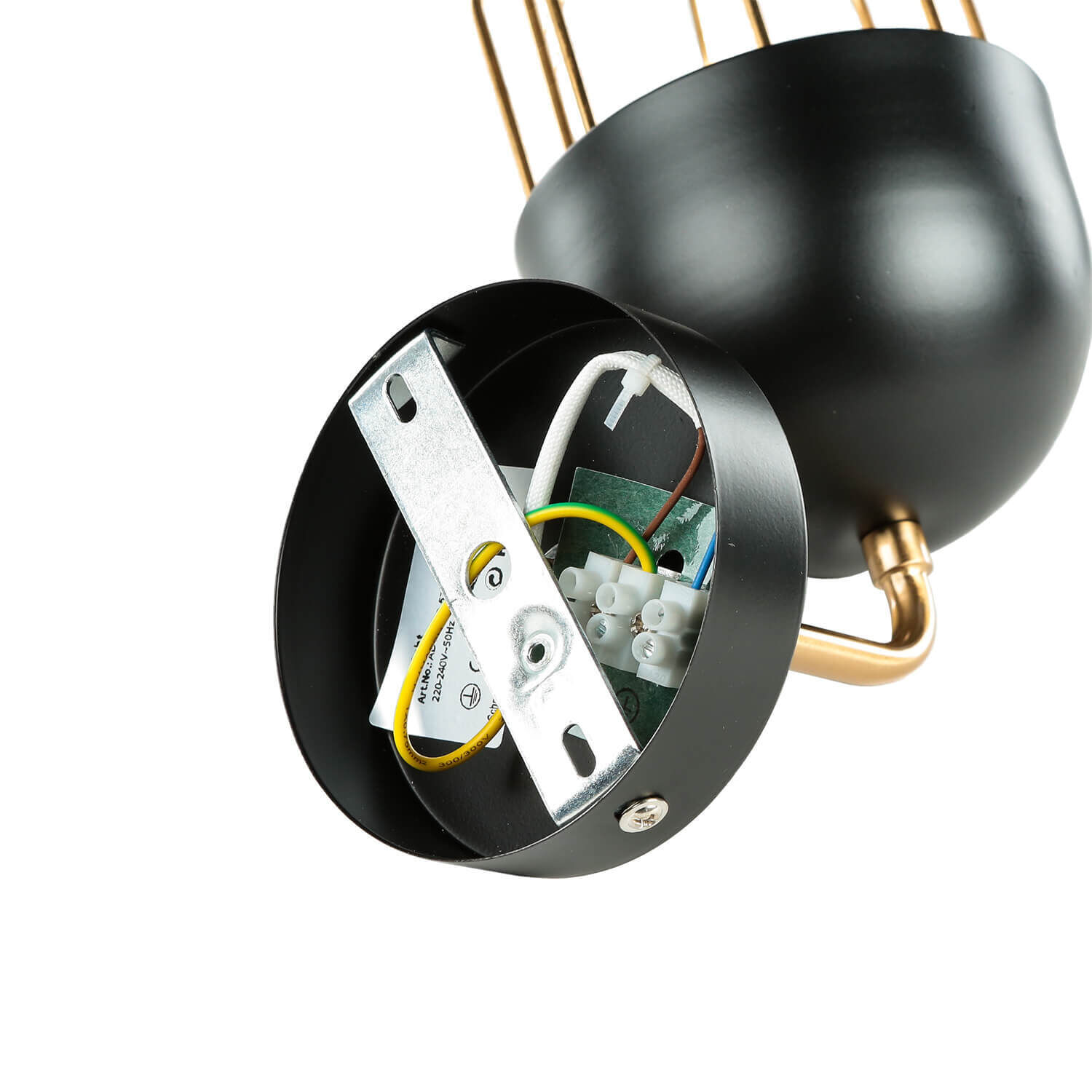 Wandleuchte Schwarz Gold E14 Metall Loft Design QUINN Wandleuchte Schwarz Gold E14 Metall Loft Design QUINN