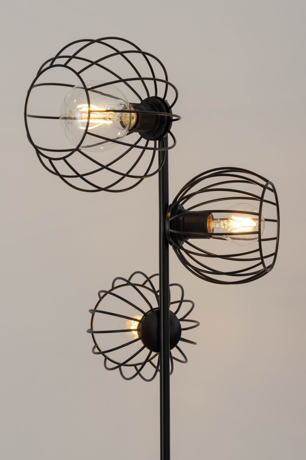 Stehlampe Schwarz E27 163 cm Metall Wohnzimmer