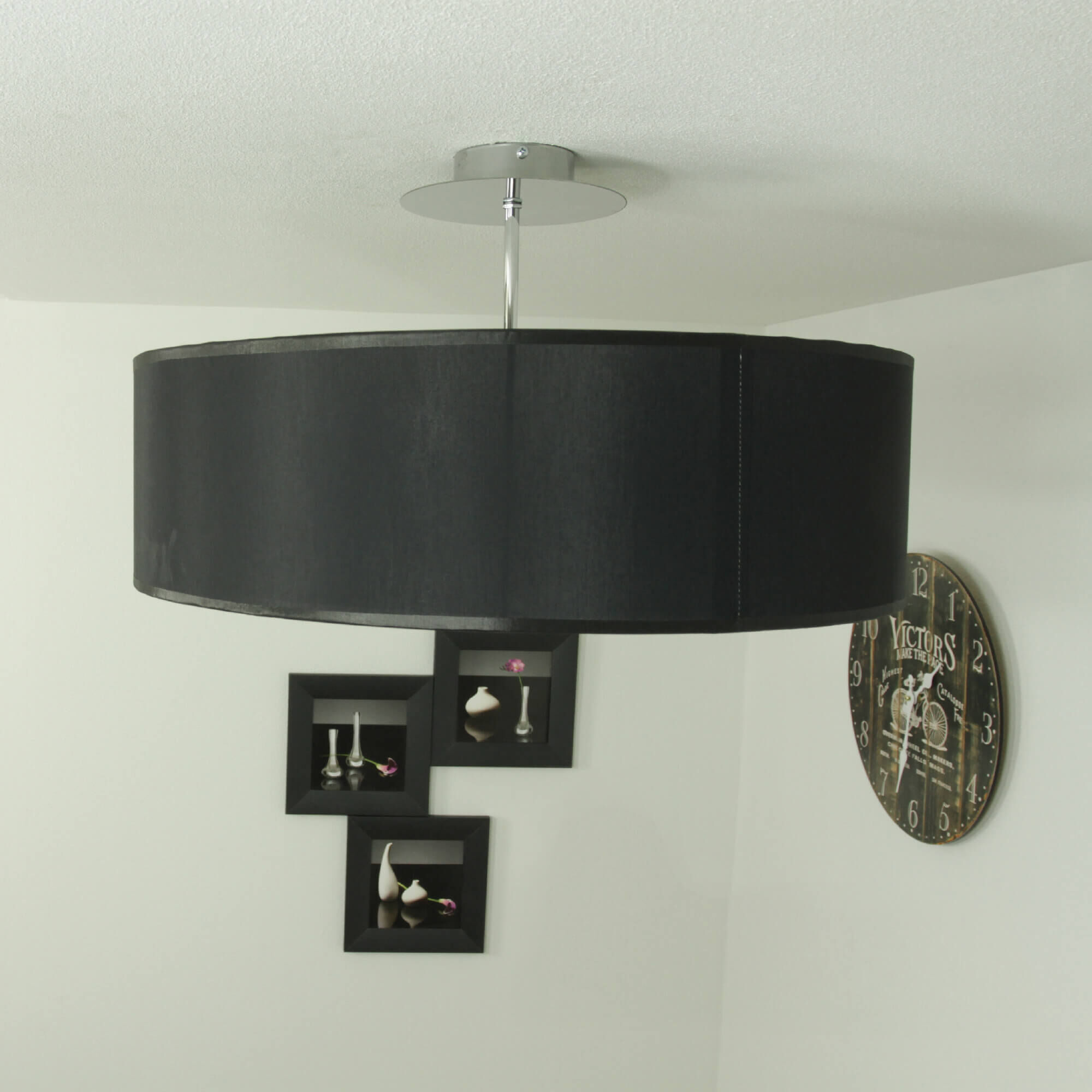 DECKENLAMPE VIVIANIE MIT STOFFSCHIRM