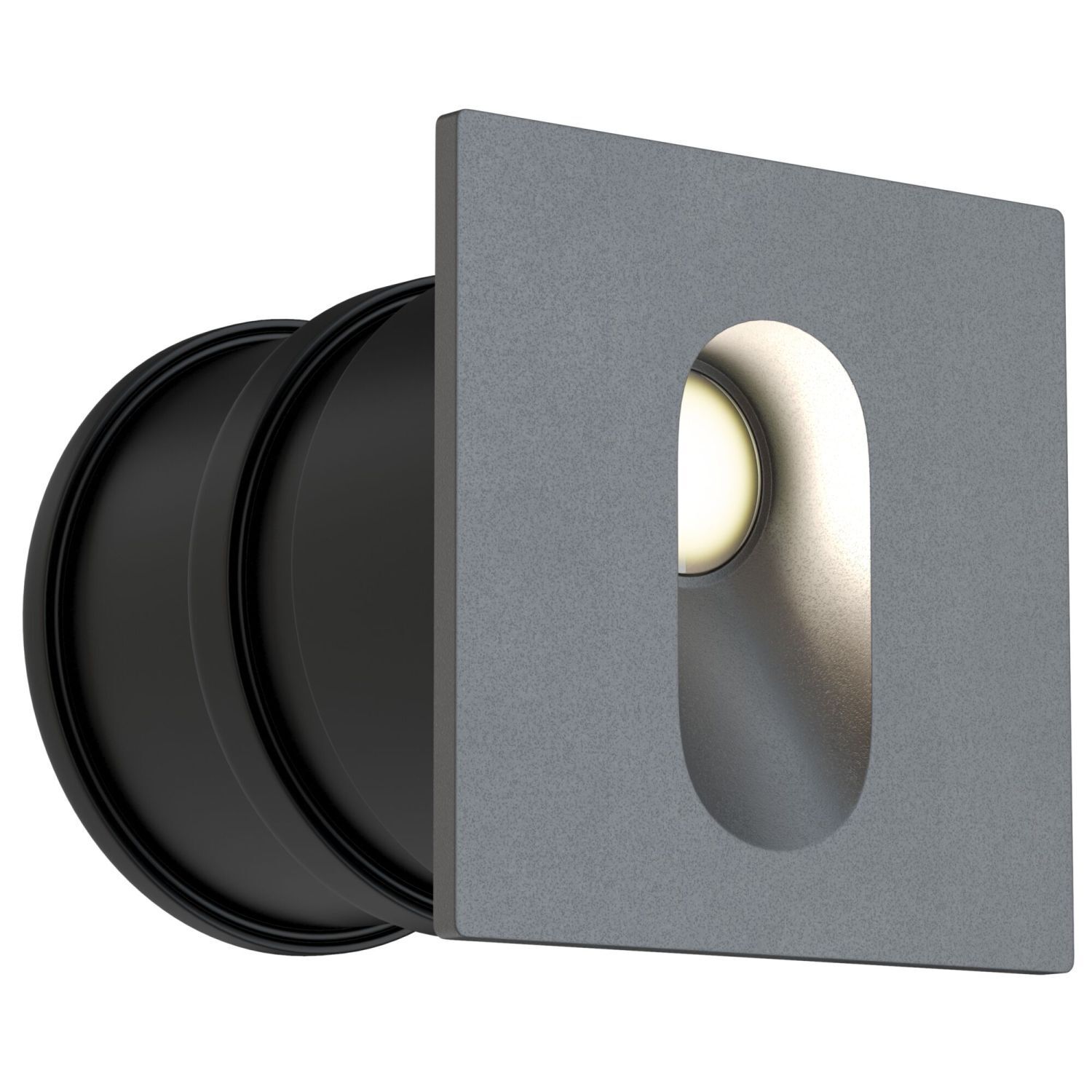 LED Einbauleuchte Wand Aluminium IP54 B: 7 cm Grau