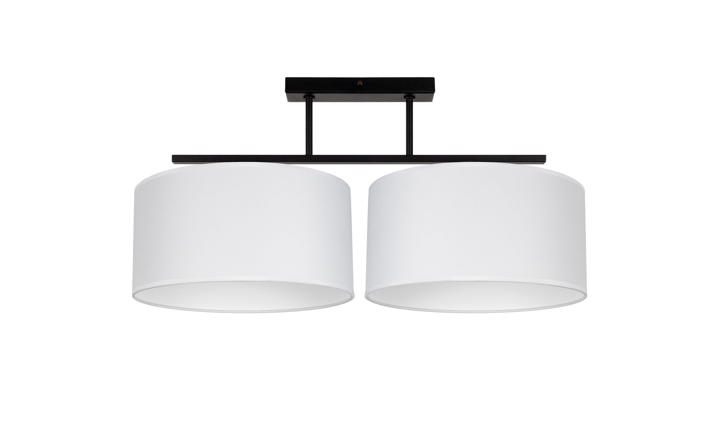 Deckenlampe Stoff blendarm Schwarz Weiß E27 L:70 cm Deckenleuchte, Leuchte