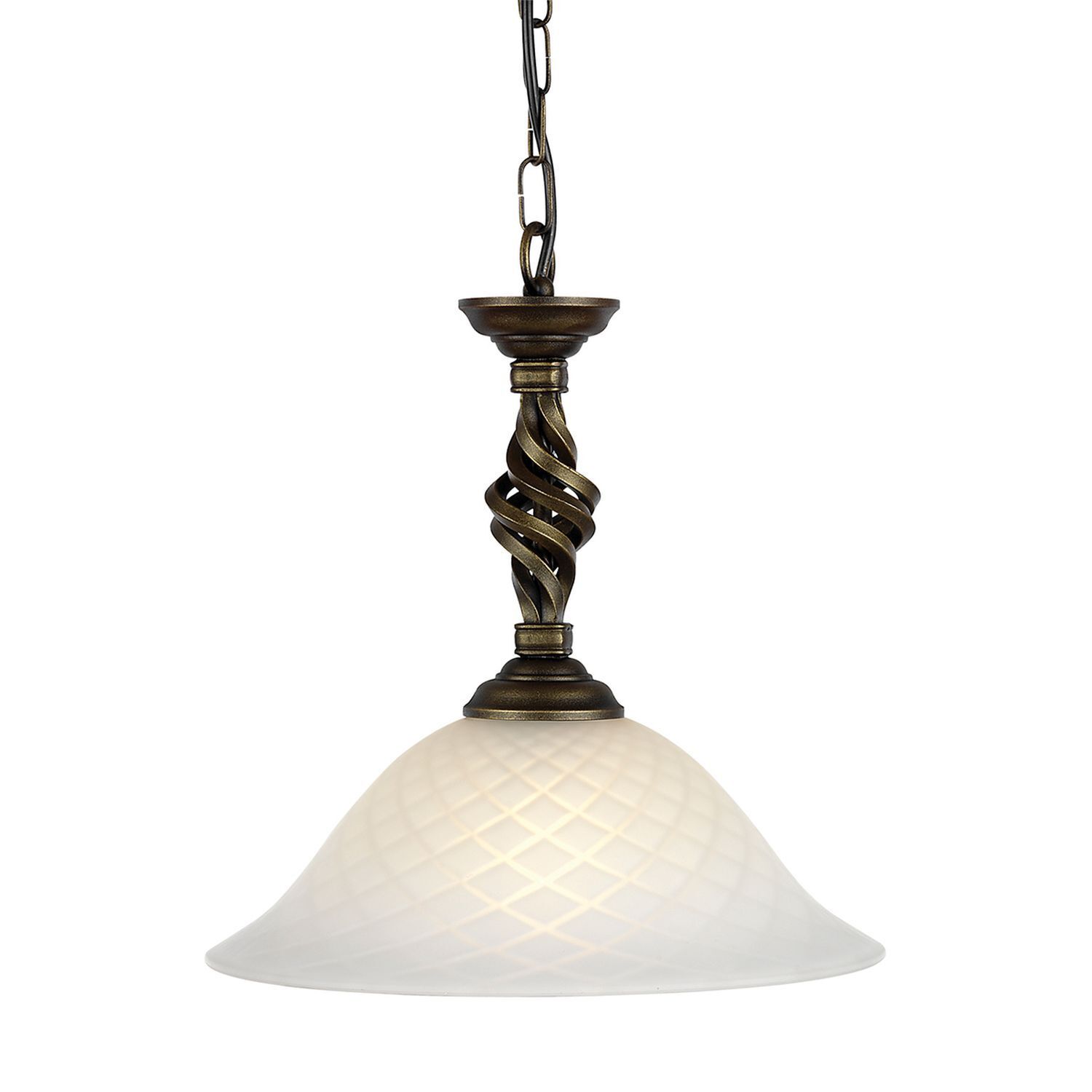 Pendellampe ANOUK Ø34cm Antik Gold kürzbar Lampe