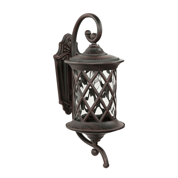 Wandleuchte, Laterne, Außenlampe, Metall, Gitterdesign