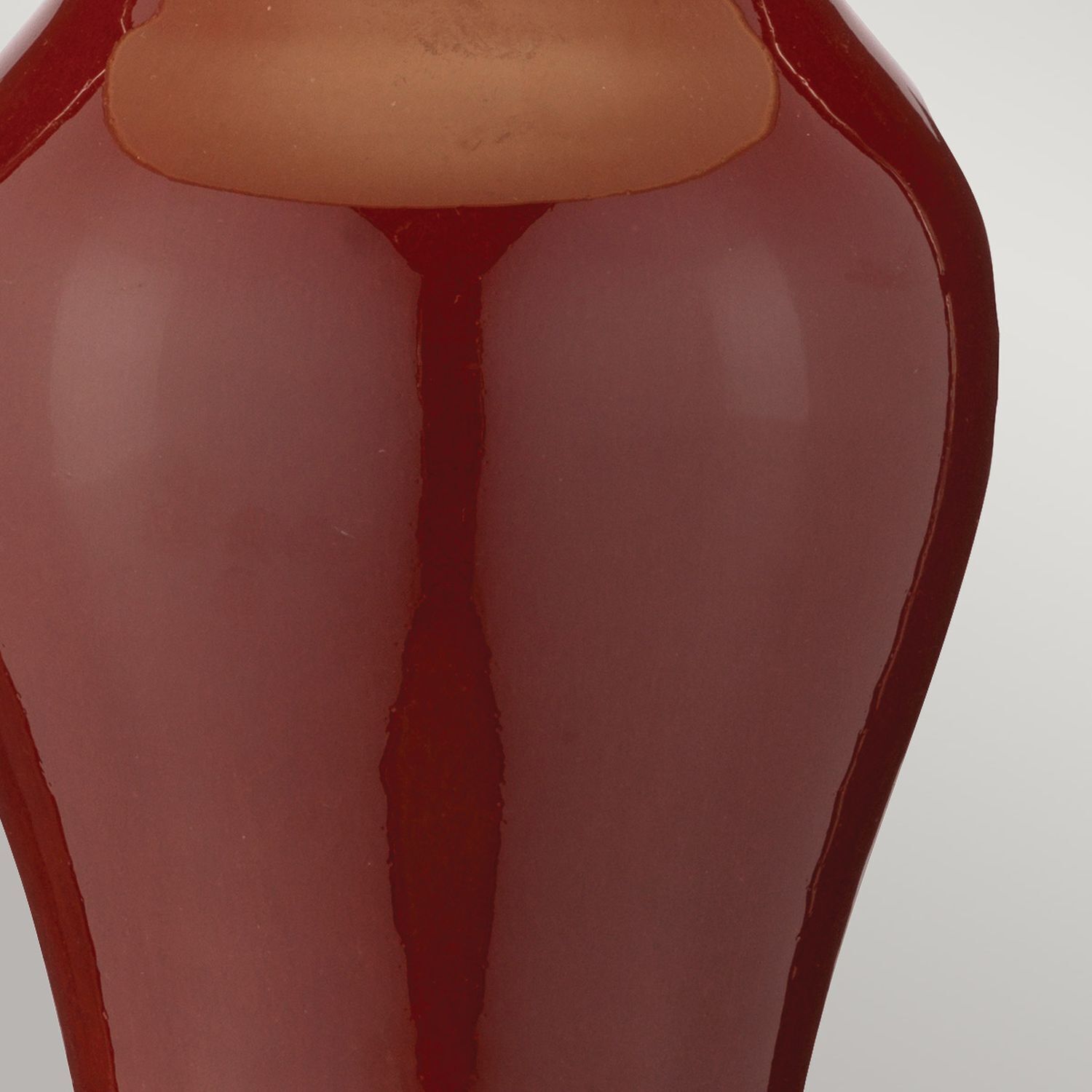 Tischleuchte Porzellan 56 cm Rot Ecru E27 Stoffschirm