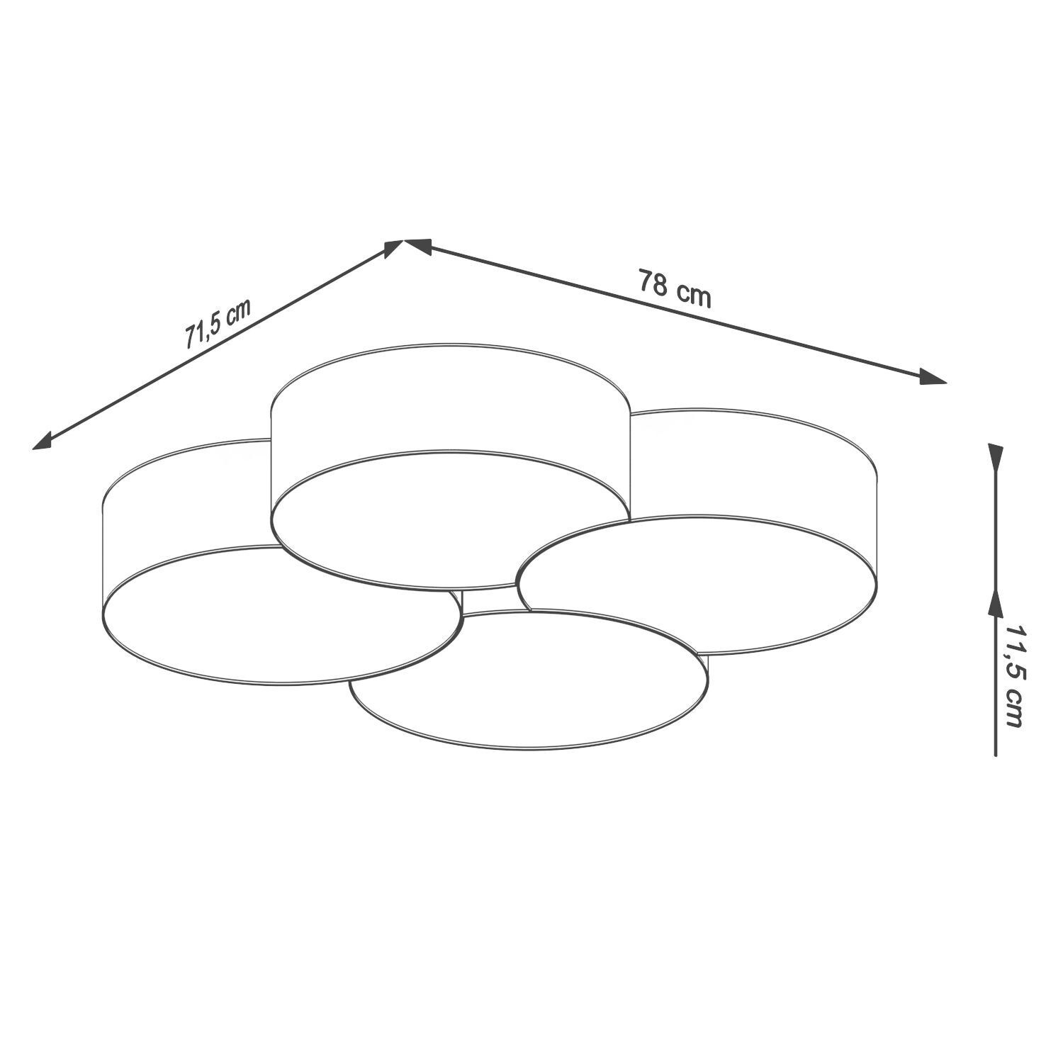 Deckenlampe Modern Weiß 8x E27 blendarm Wohnzimmer