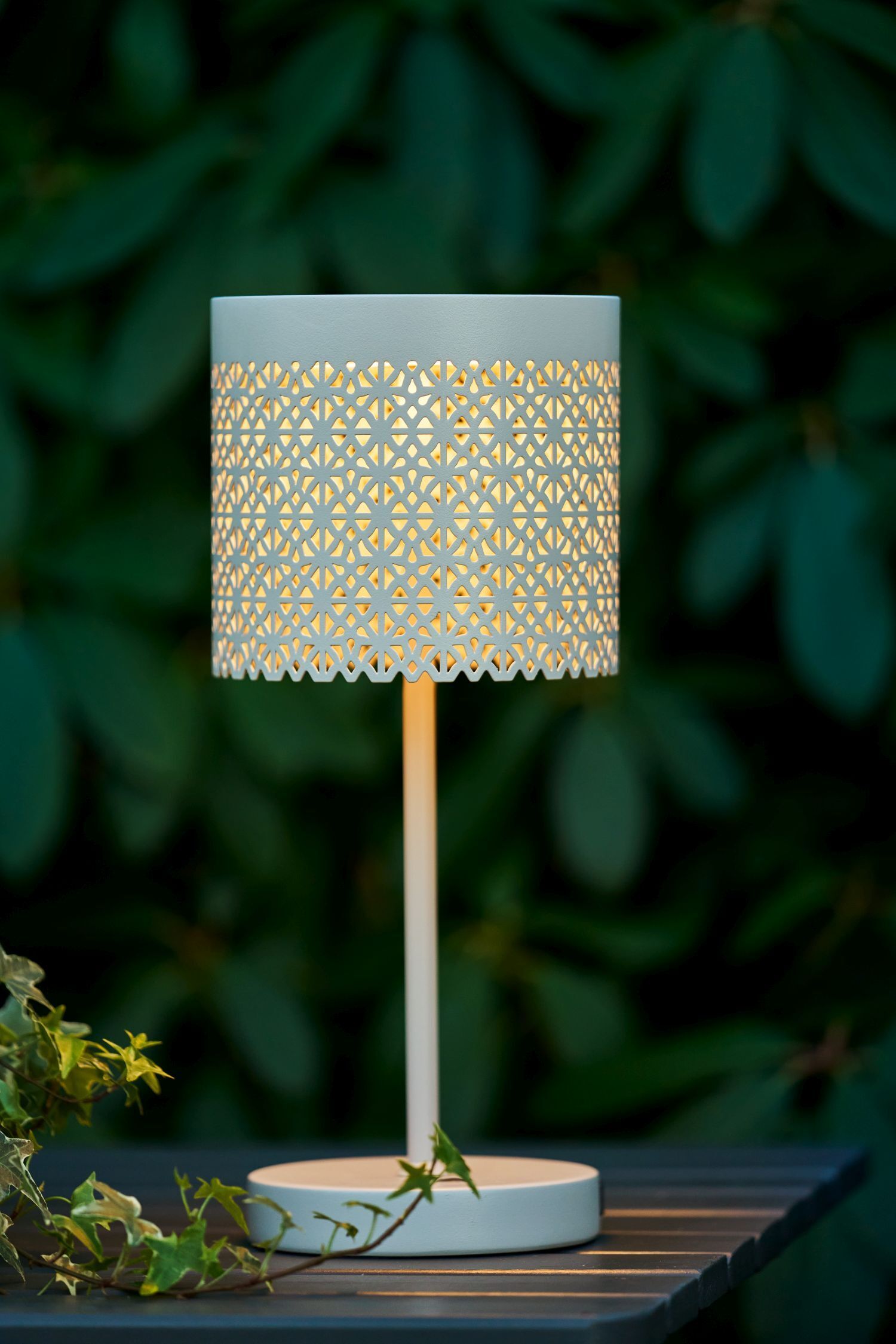 LED Tischleuchte Akku IP44 34,5 cm dimmbar kabellos tragbar Lampe, Tischlampe