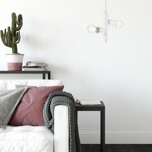 Pendel Hängelampe Weiß Metall Esszimmer Modern