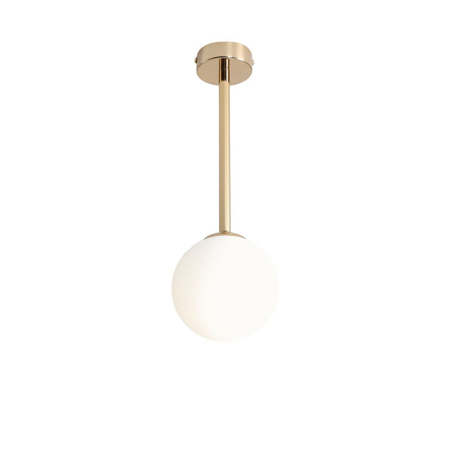 Blendarme Deckenlampe Gold Glas Metall H:42 cm wohnlich