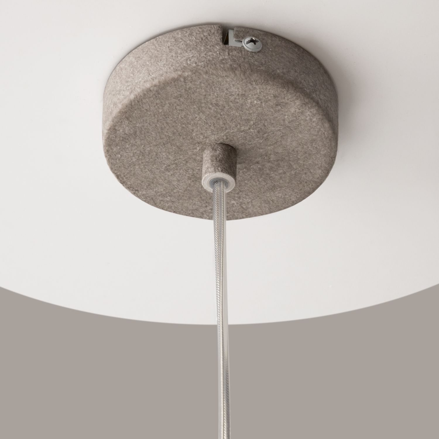 Moderne Pendelleuchte Beton Glas L:27,5 cm G9 blendarm deckenleuchte, pendel, metallic, grau, kabel