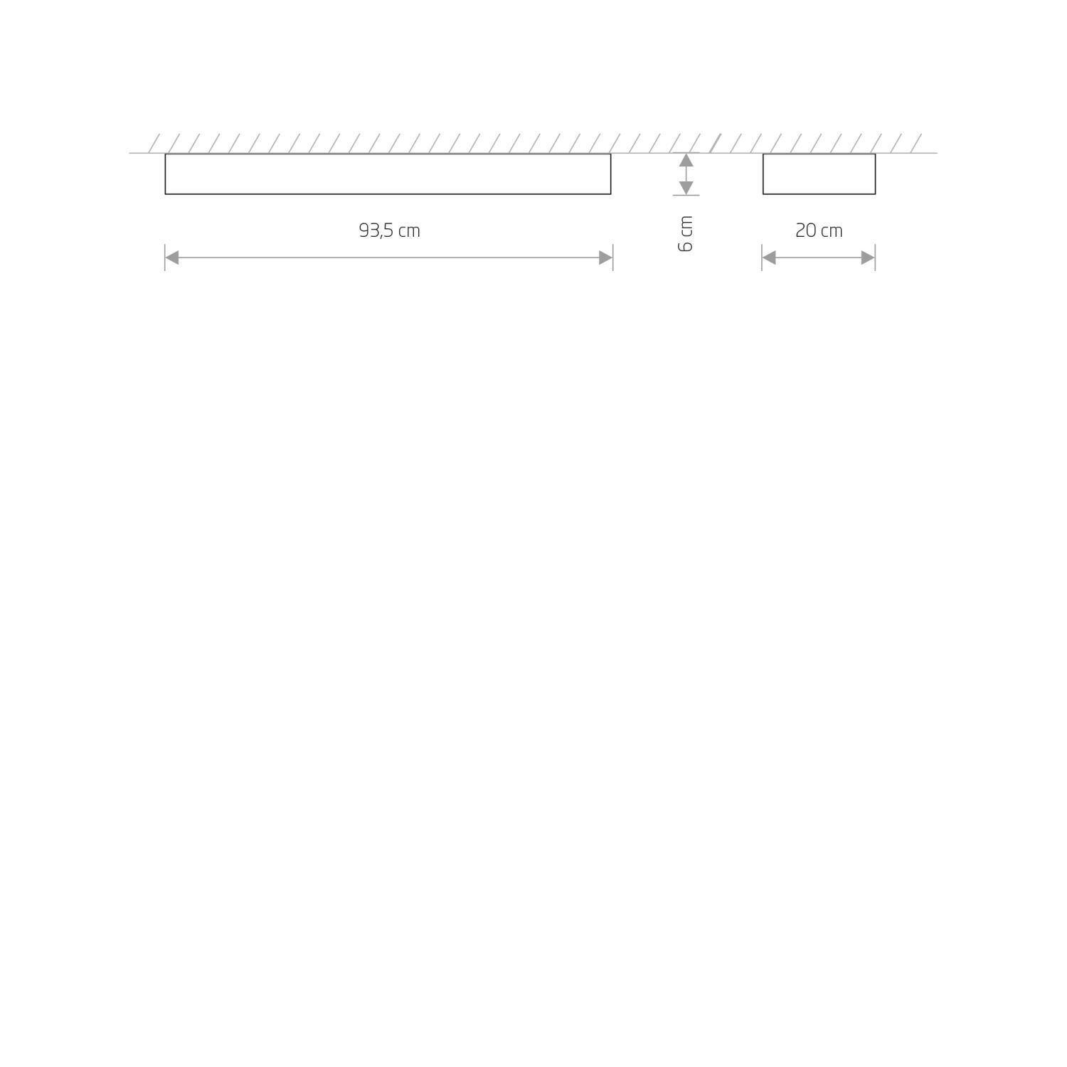 Deckenleuchte mit T8 LED warmweiß 3000 K 2300 lm Modern