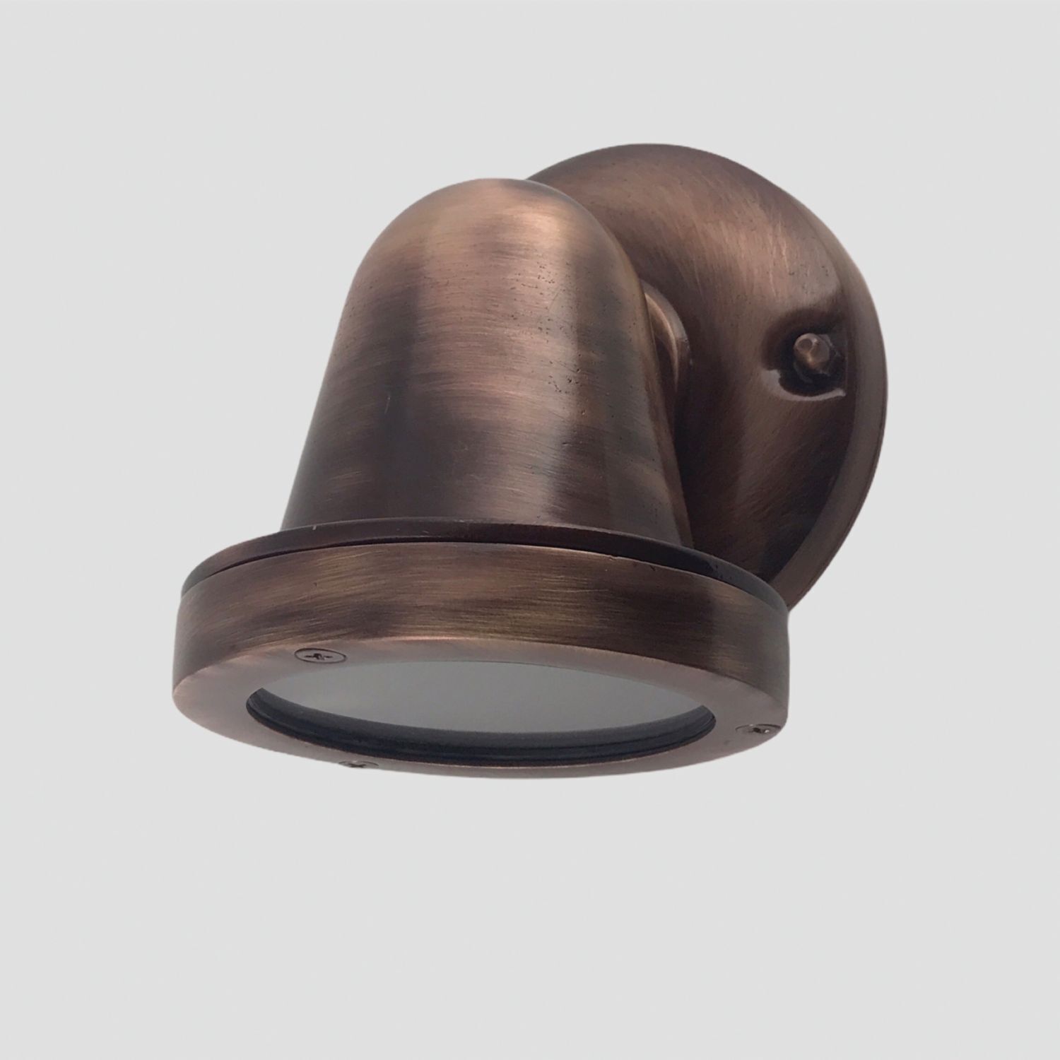 Außenlampe Wand Messing Glas H: 14 cm IP64 GU10 Maritim